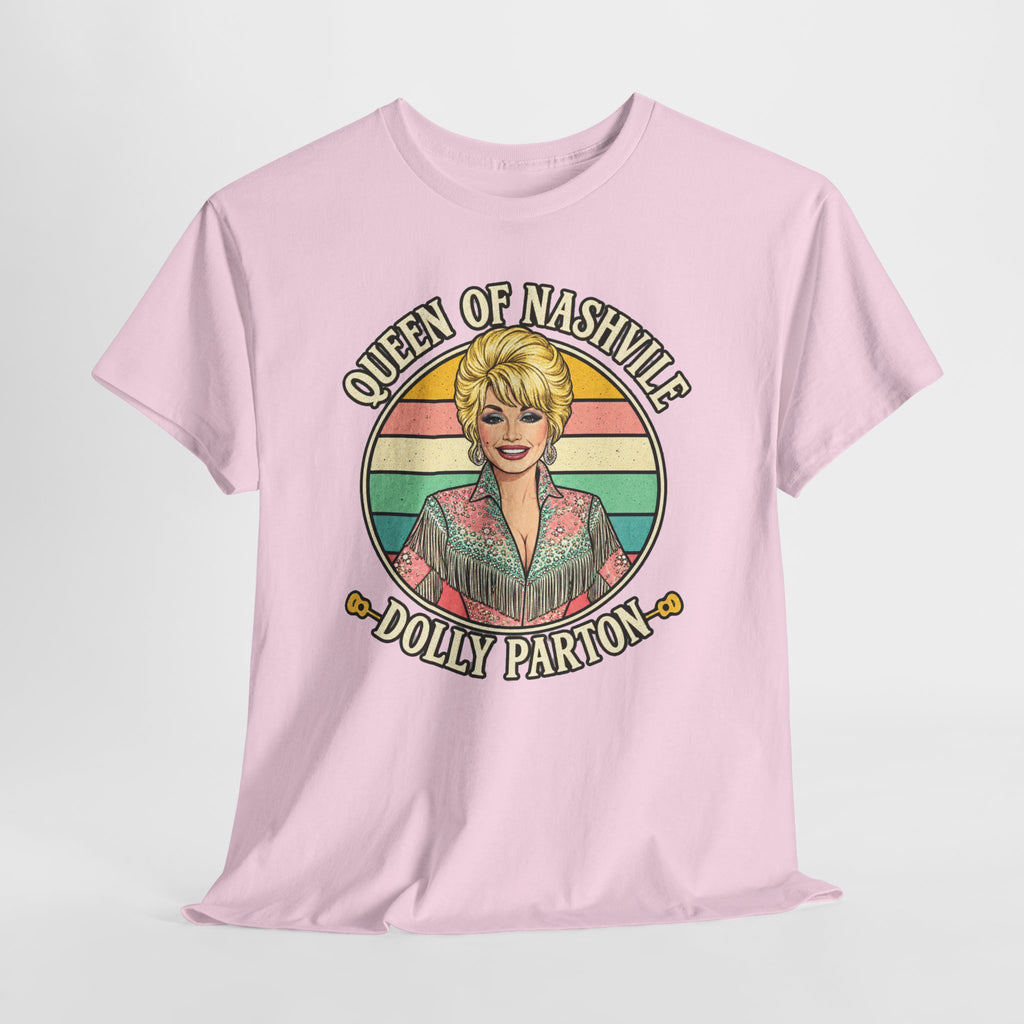 Queen of Nashville Graphic Tee — Dolly Parton Retro Portrait Shirt