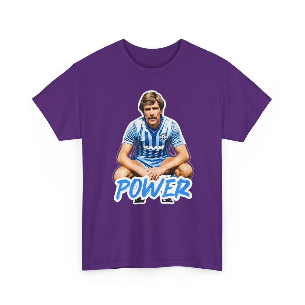 Paul Power Manchester City Legend Player Graphic Tee — Retro Football Jersey Design