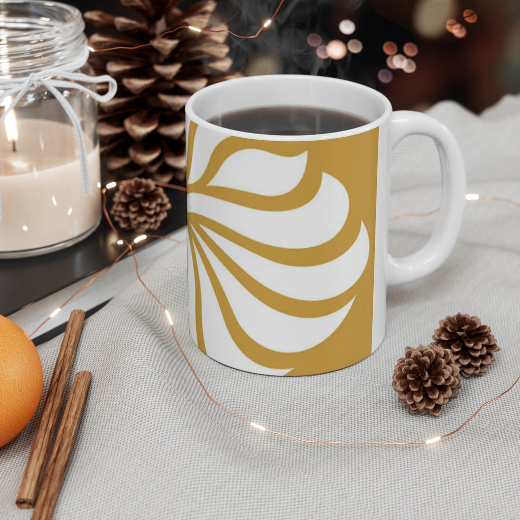 Team GB Gold Fleur-de-Lis Ceramic Mug — 11oz & 15oz Classic Coffee Cup