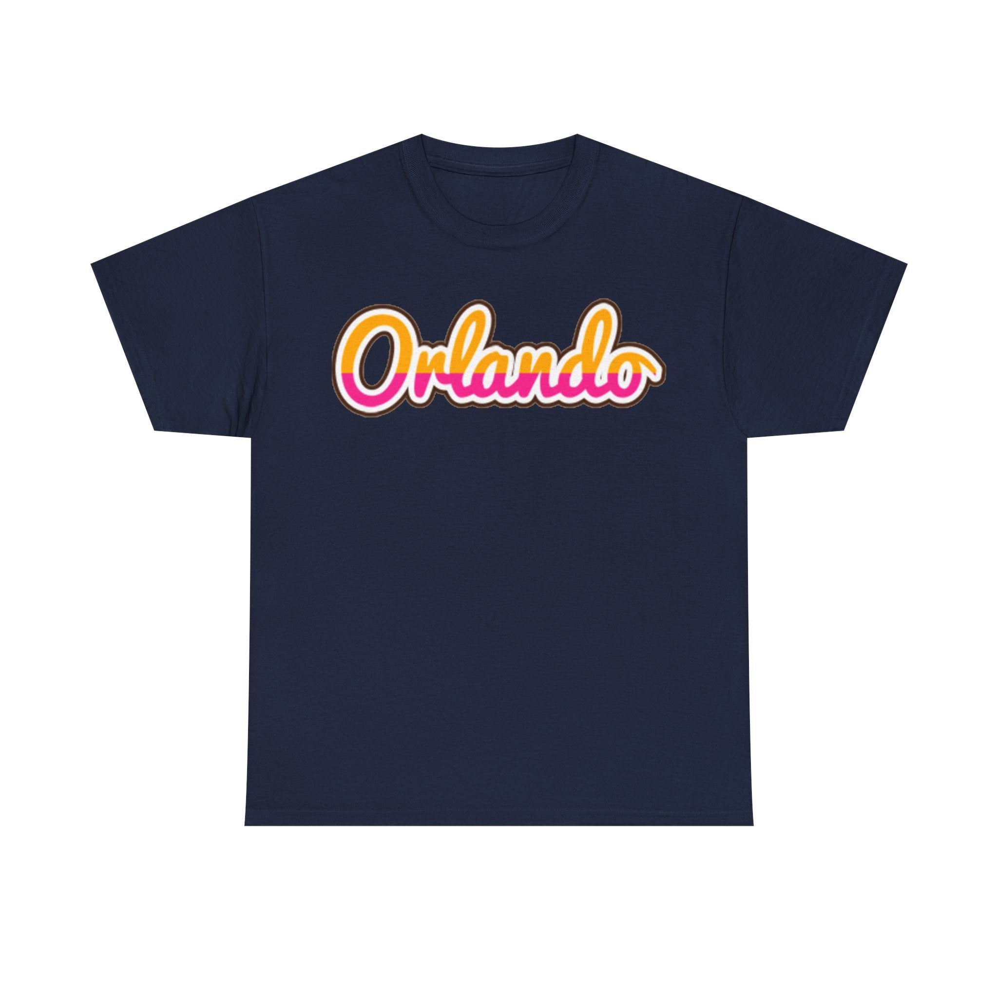 Orlando Retro Script Tee — Vintage Sunset City Souvenir Shirt