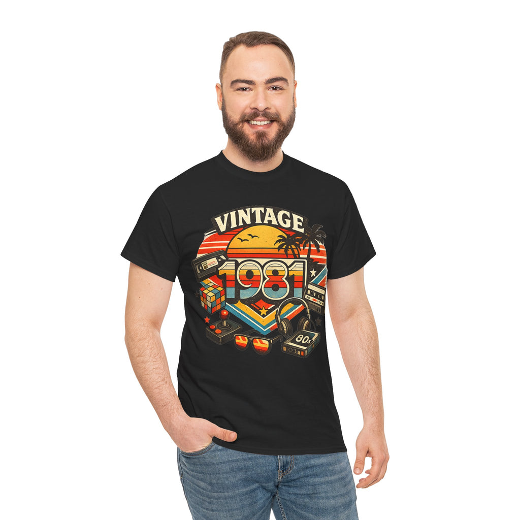 Vintage 1981 Retro Tee — 80s Nostalgia Graphic T-Shirt