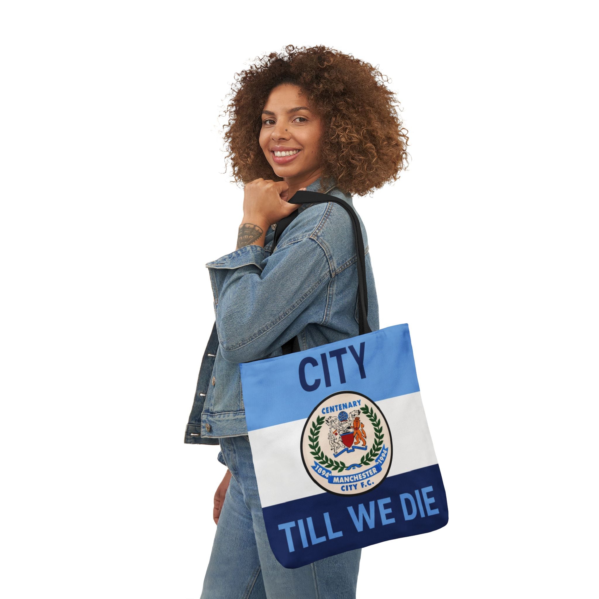 City Till We Die Canvas Tote Bag — Football Fan Flag Tote