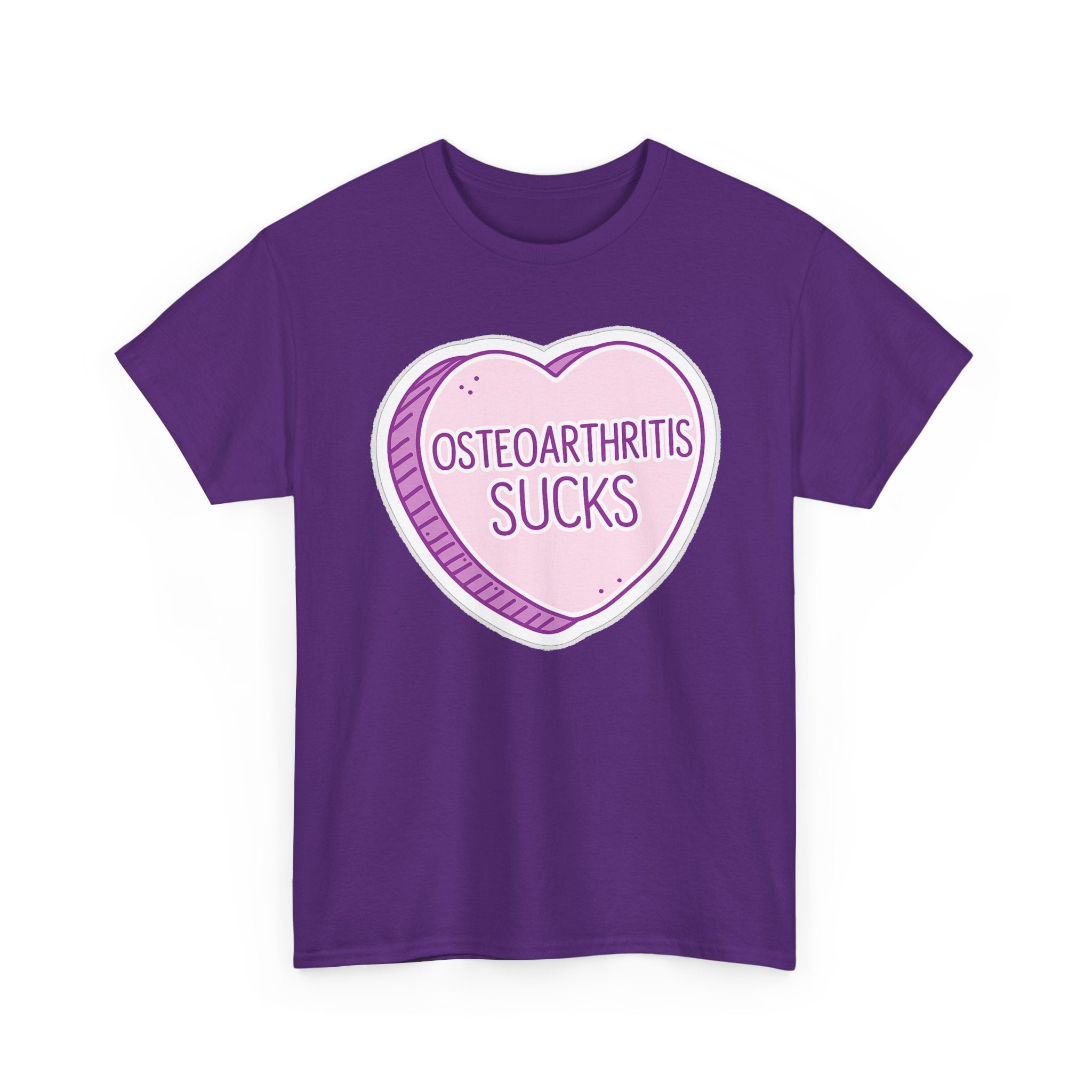 Osteoarthritis Sucks T-Shirt — Pink Heart Awareness Tee