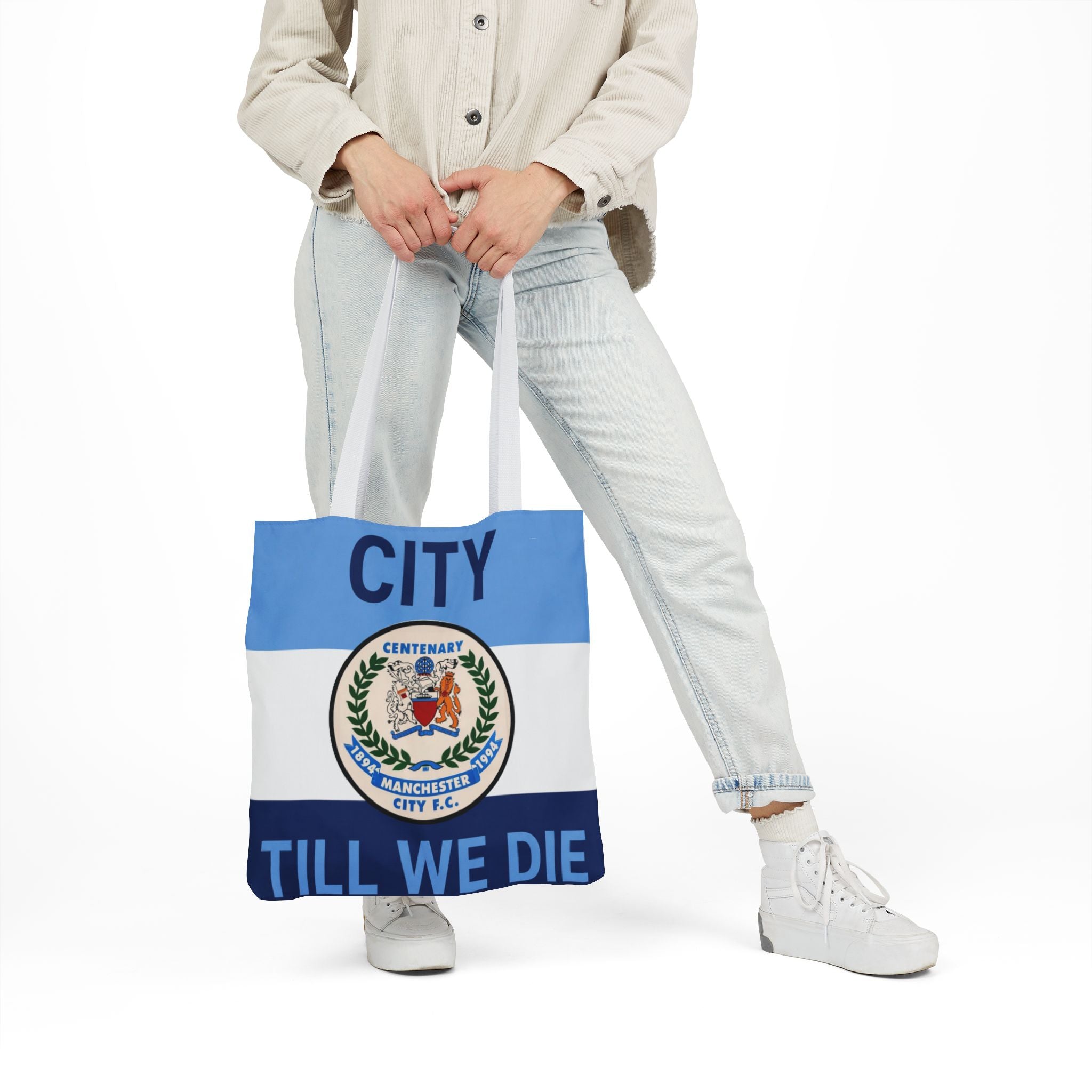 City Till We Die Canvas Tote Bag — Football Fan Flag Tote