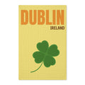 Dublin Ireland Shamrock Waffle Tea Towel
