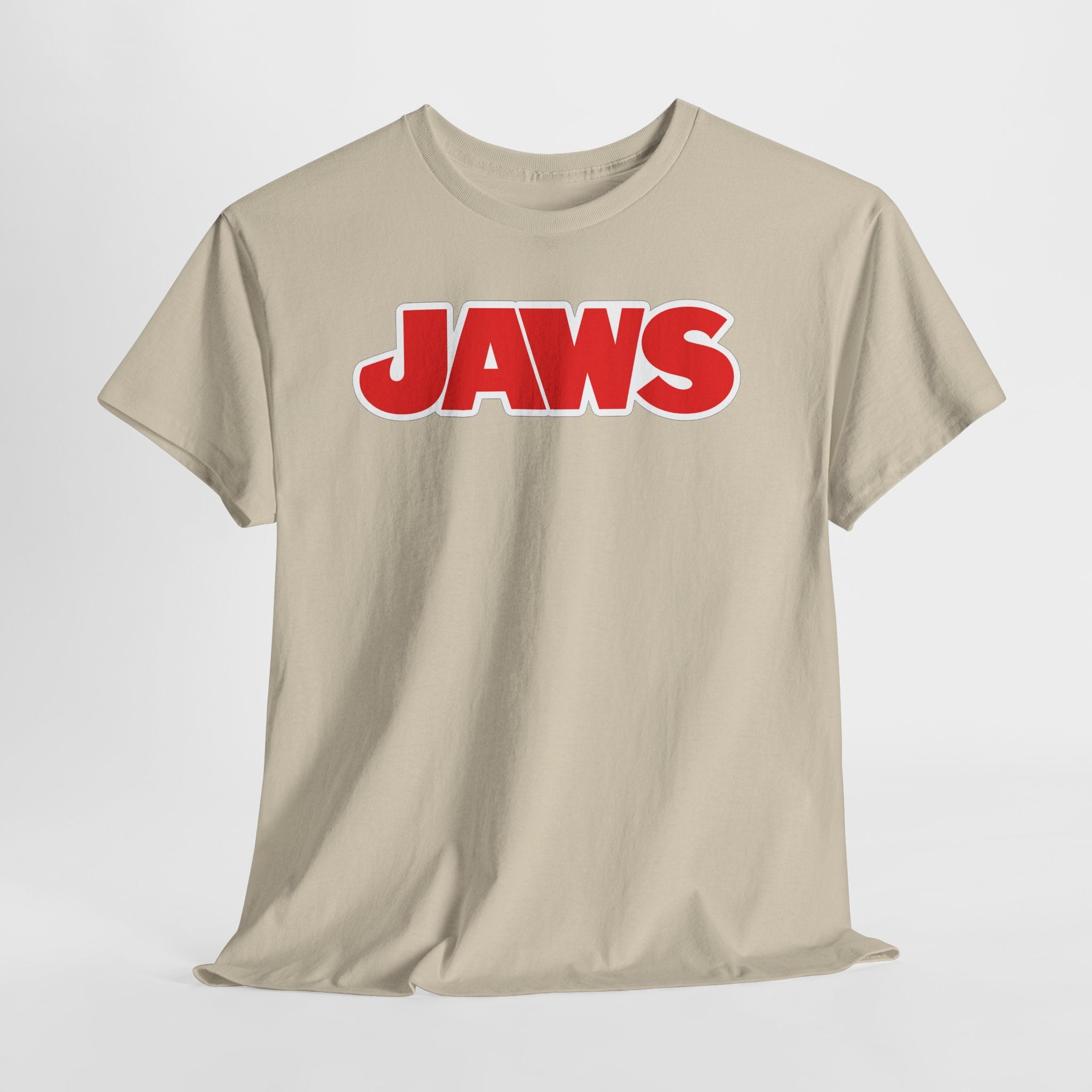 Jaws Logo Tee — Retro Red Movie Graphic T‑Shirt