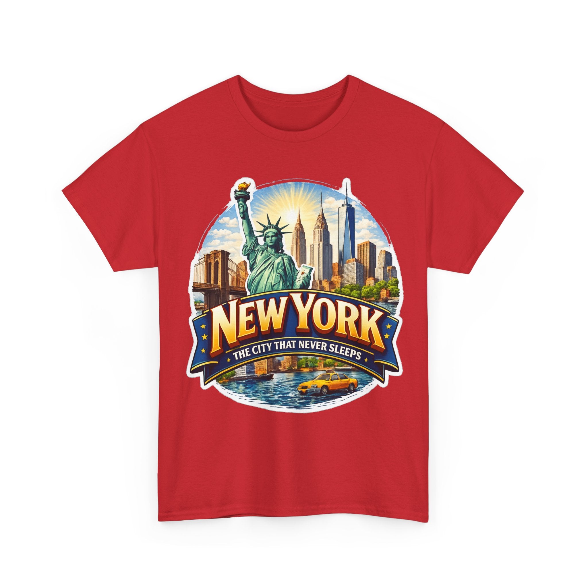 New York City T-Shirt - 'The City That Never Sleeps' Vintage Skyline Tee