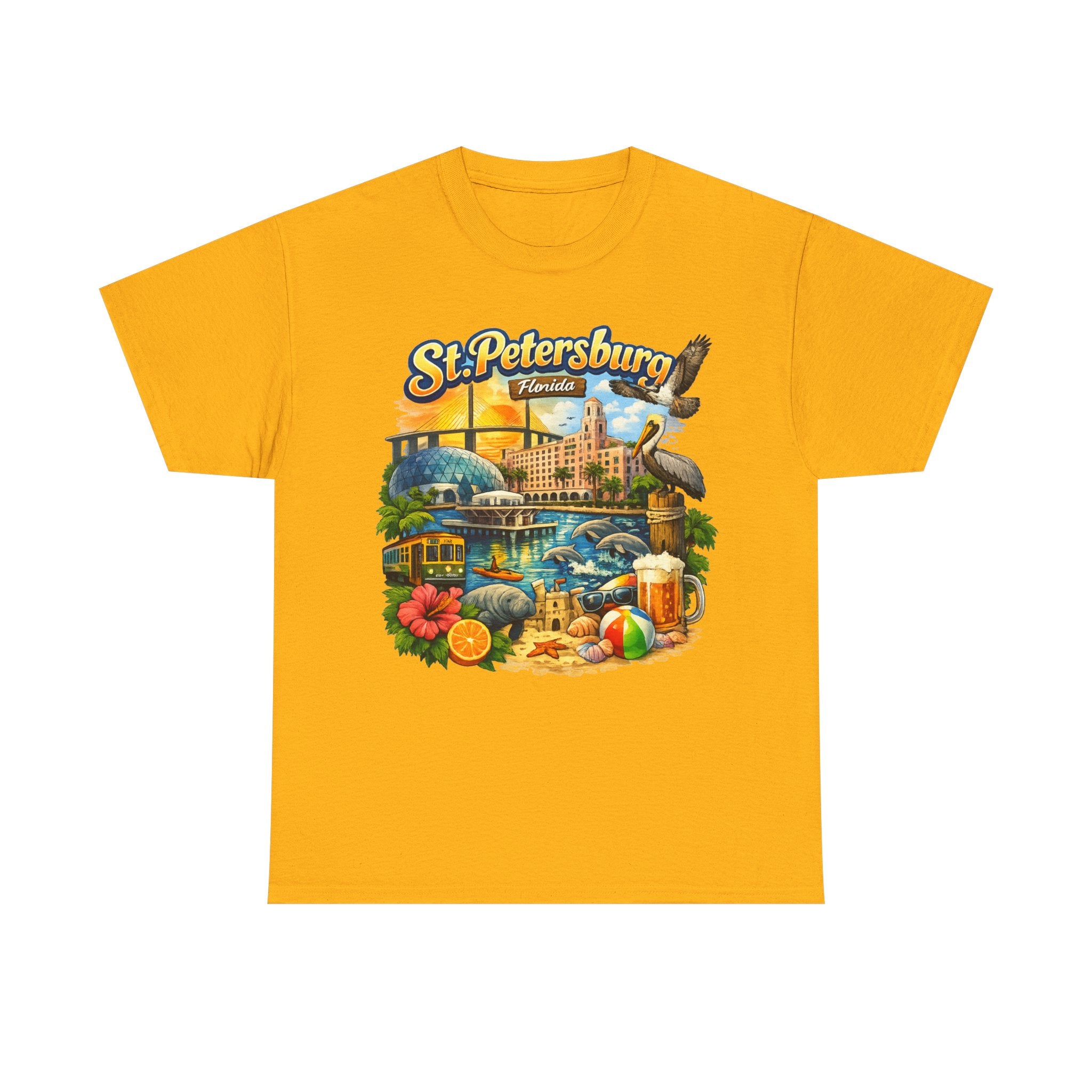 St. Petersburg Florida Retro Beach Scene T-Shirt
