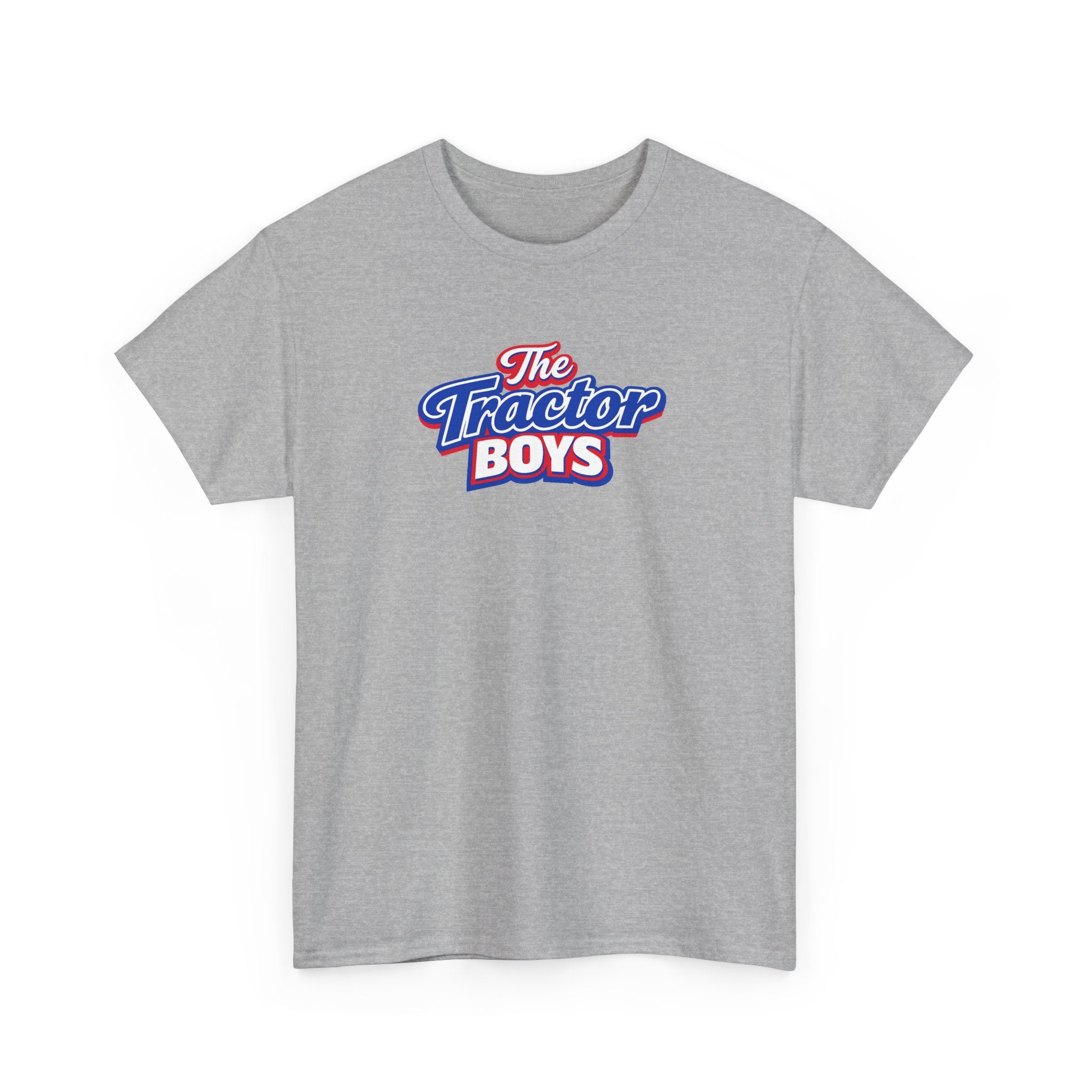 The Tractor Boys T-Shirt — Retro Blue & Red Logo Tee