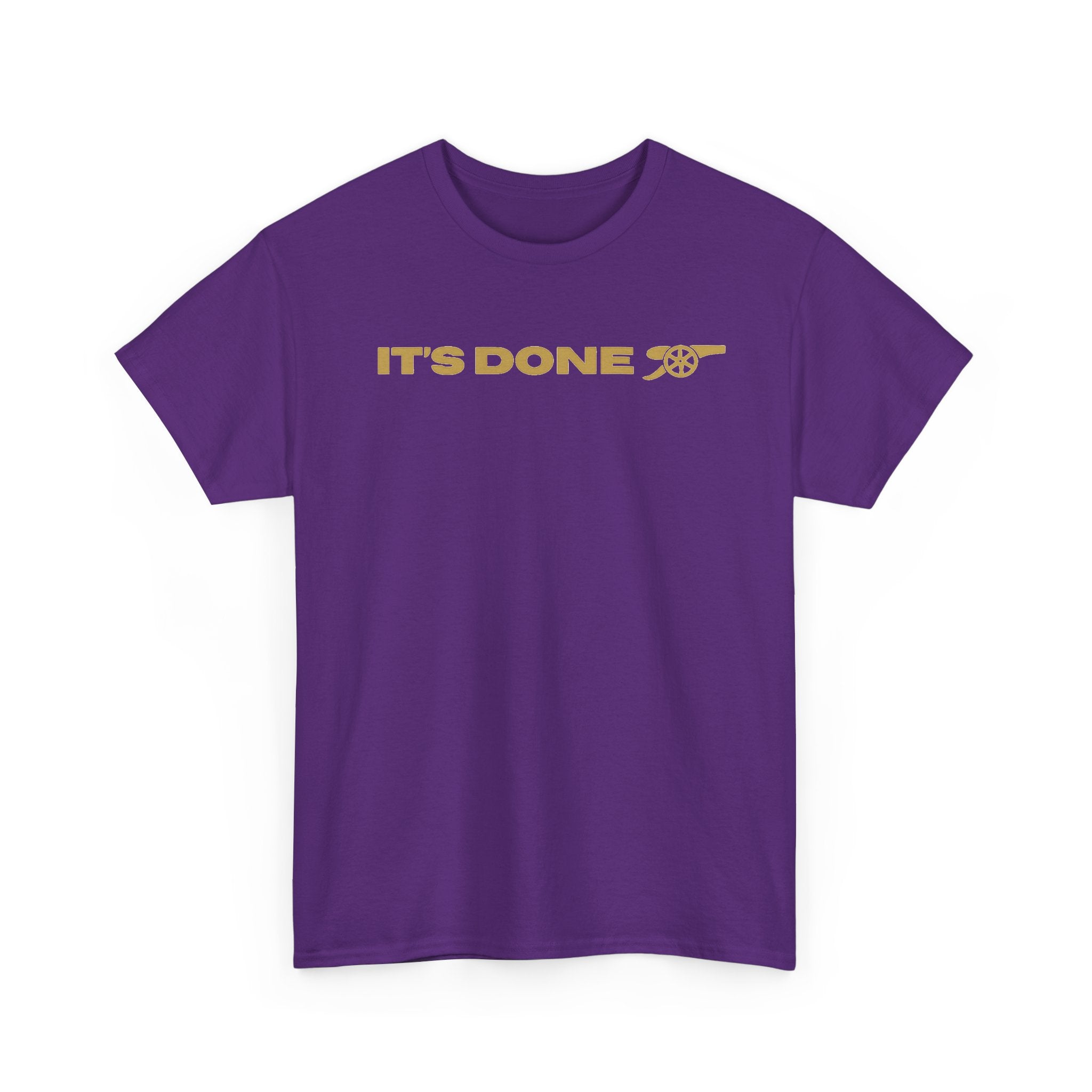 It's Done Arsenal Champions T-Shirt – Minimalist Gold Script Tee