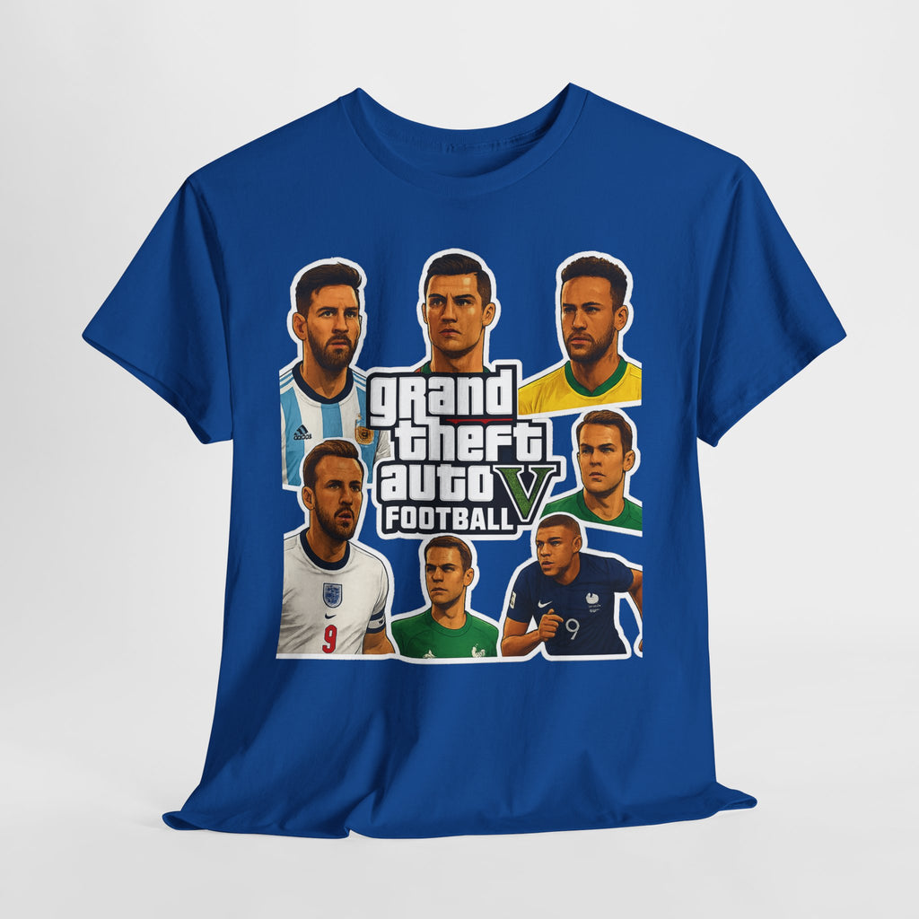 Graphic Tee — 'Grand Theft Auto V Football' Soccer Players Collage Shirt