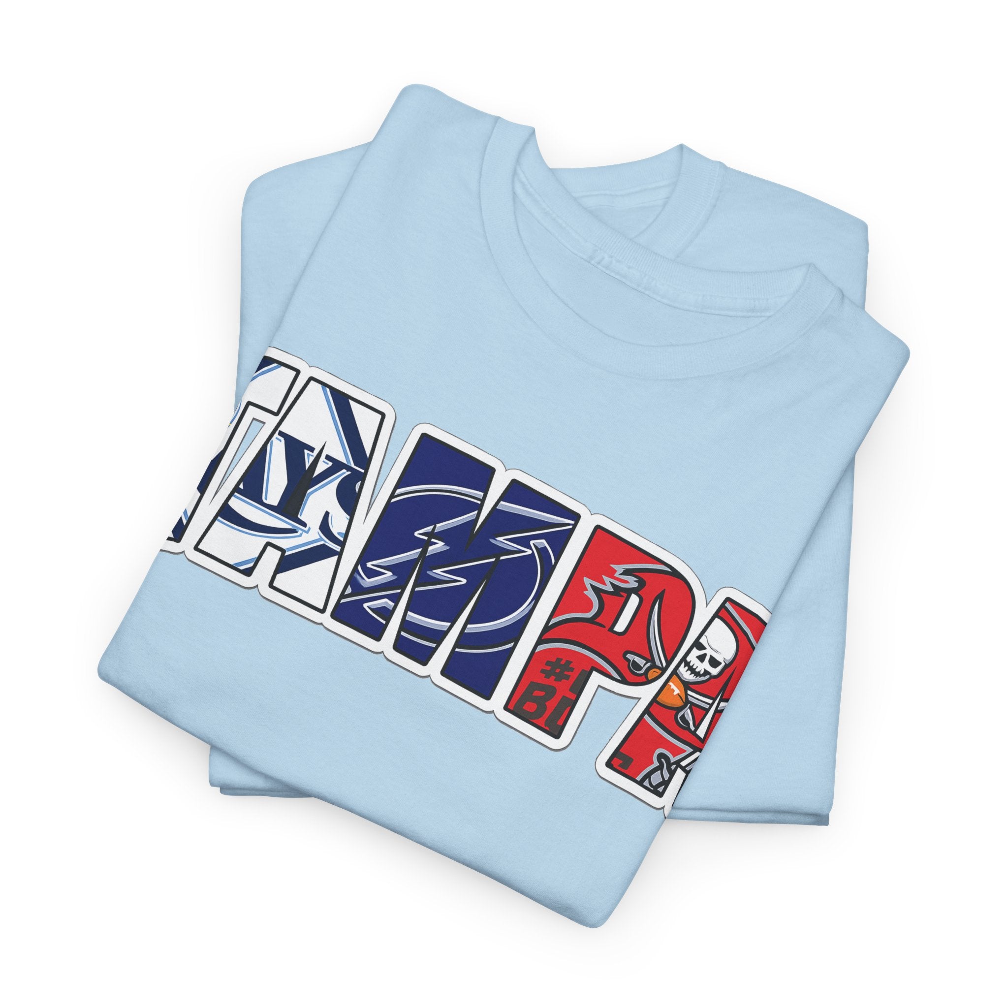 Tampa Block Letter Tee — Florida Flag Graphic T‑Shirt