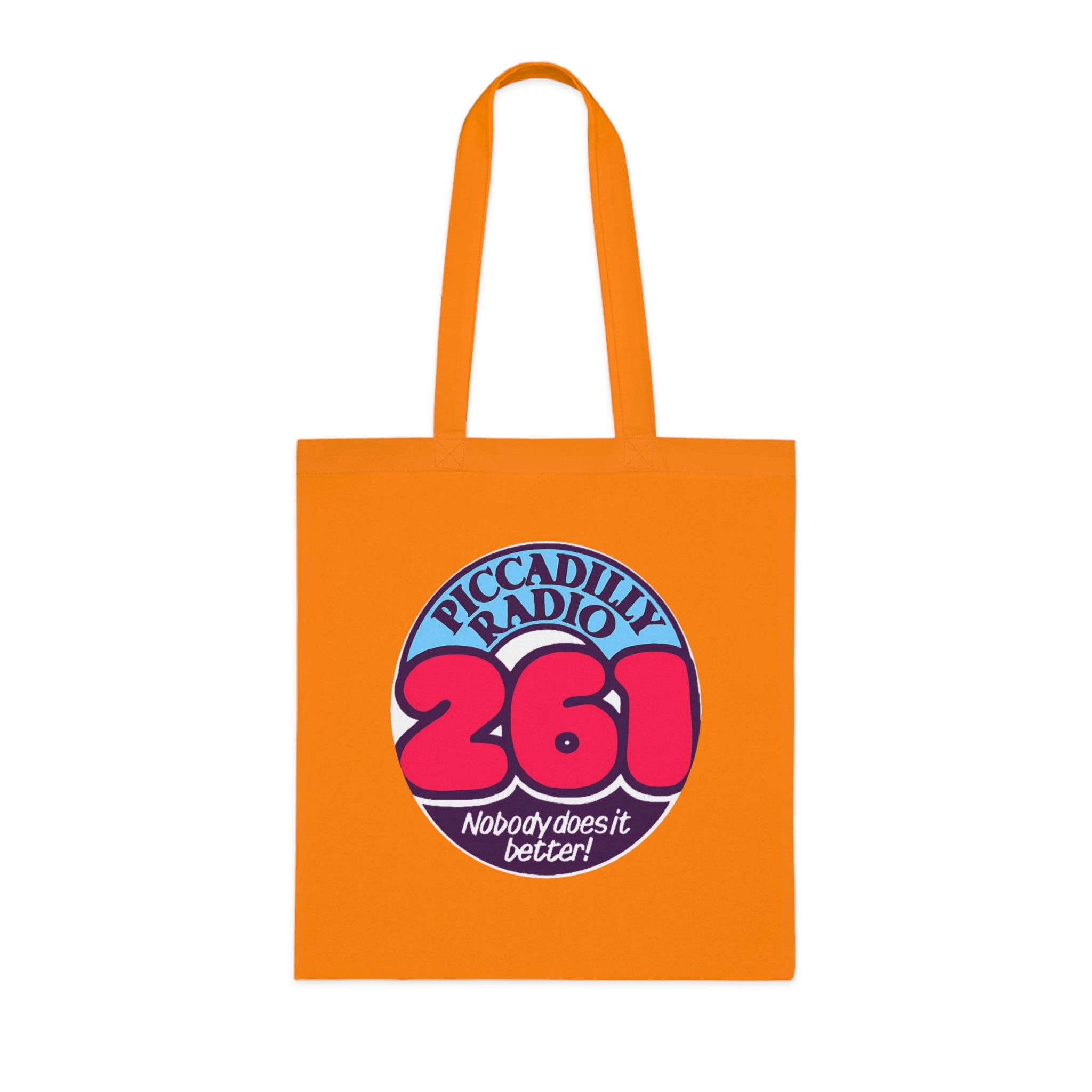 Piccadilly Radio 261 Retro Logo Tote Bag – 'Nobody Does It Better' Cotton Shopper