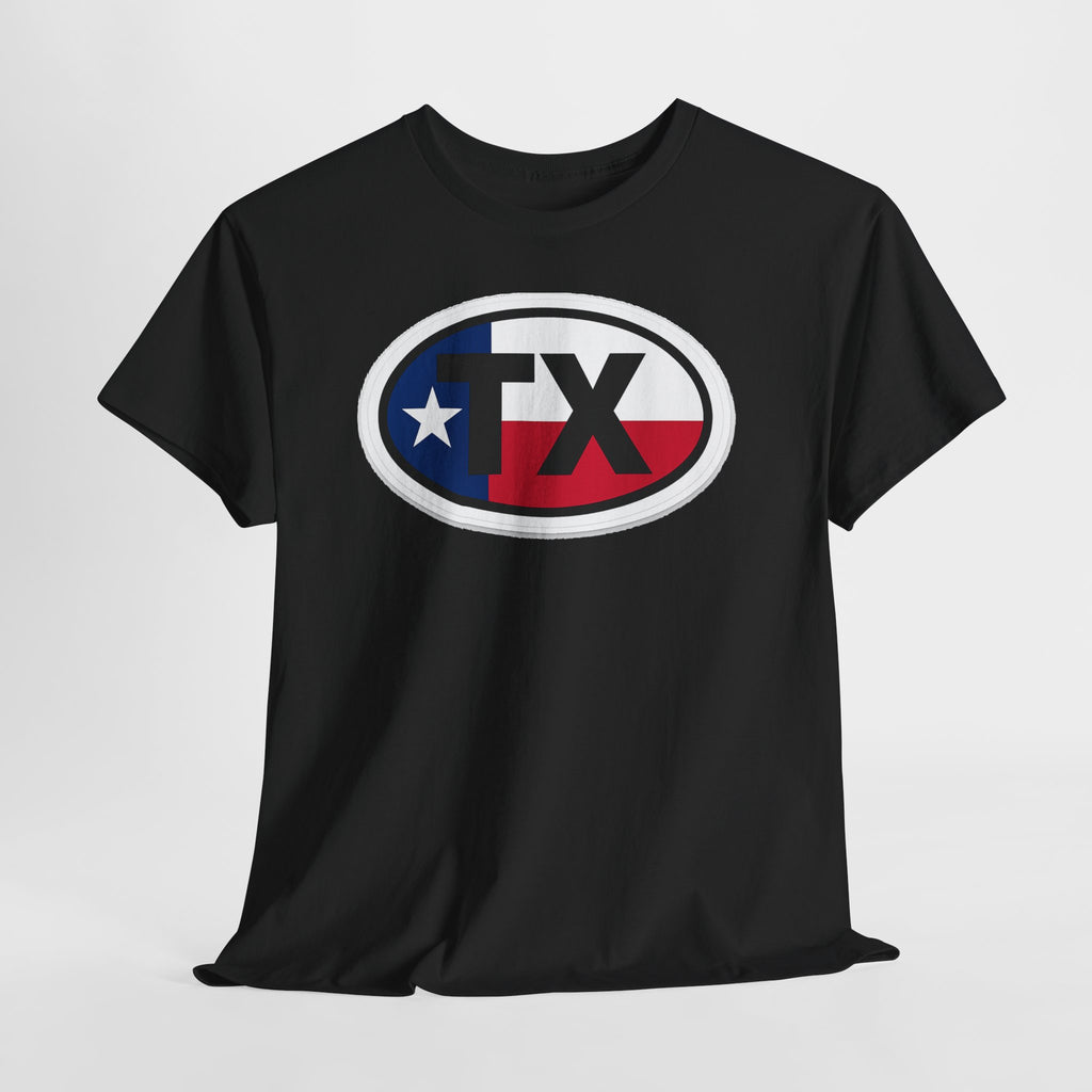 Texas Flag TX Oval T-Shirt — Patriotic Lone Star Tee