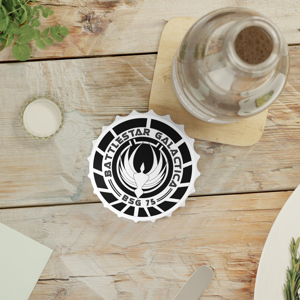 Battlestar Galactica BSG 75 Bottle Opener Magnet – Sci‑Fi Fan Bar Tool