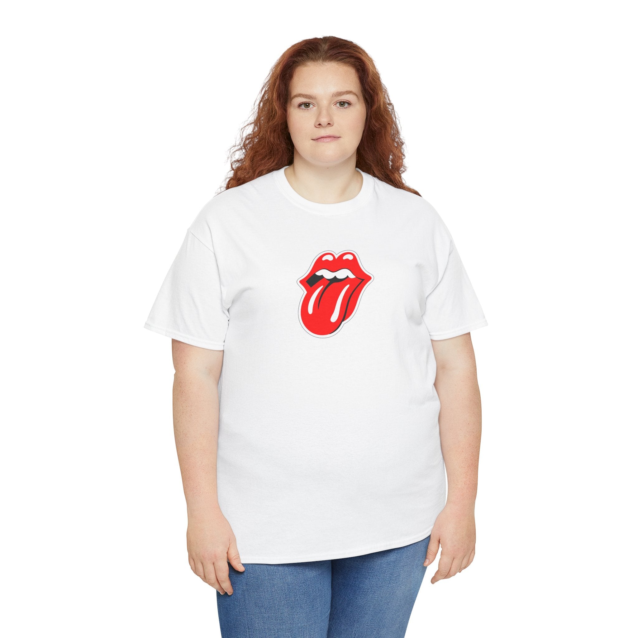 Rock Retro Red Tongue and Lips Graphic Tee