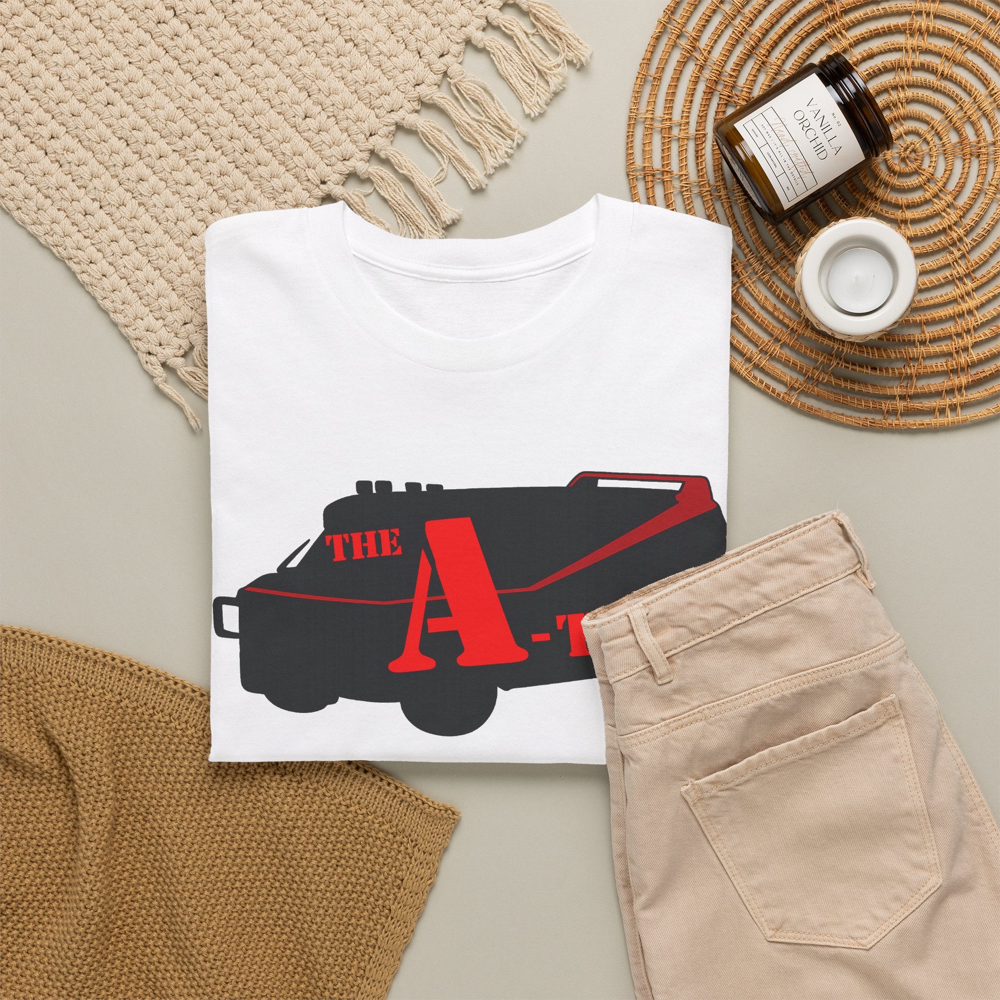 A-Team Van Graphic Tee — Retro Action TV Logo T-Shirt