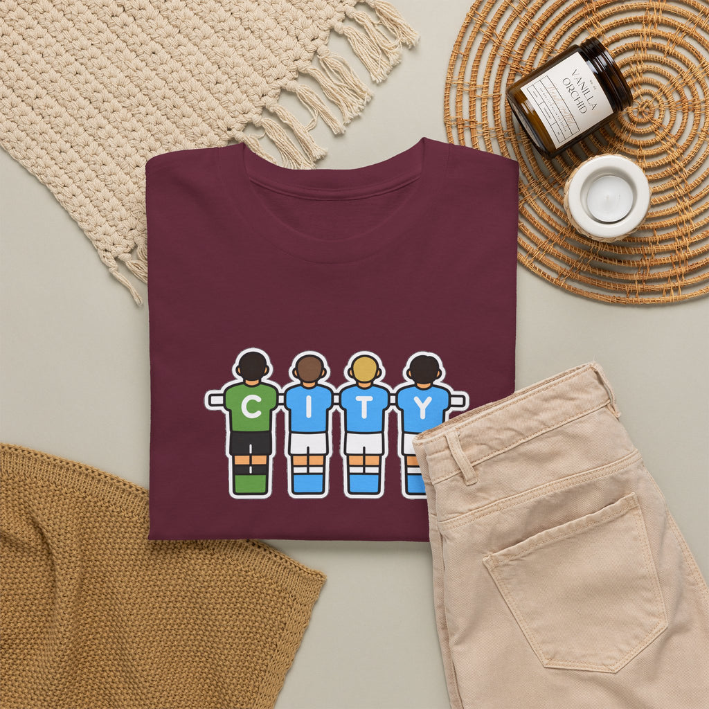 City Soccer Team Tee — Retro Foosball Players Graphic T-Shirt
