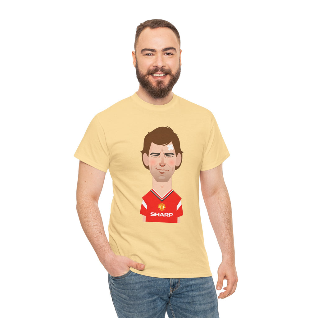 Bryan Robson Manchester United Legend Portrait Cotton T-Shirt