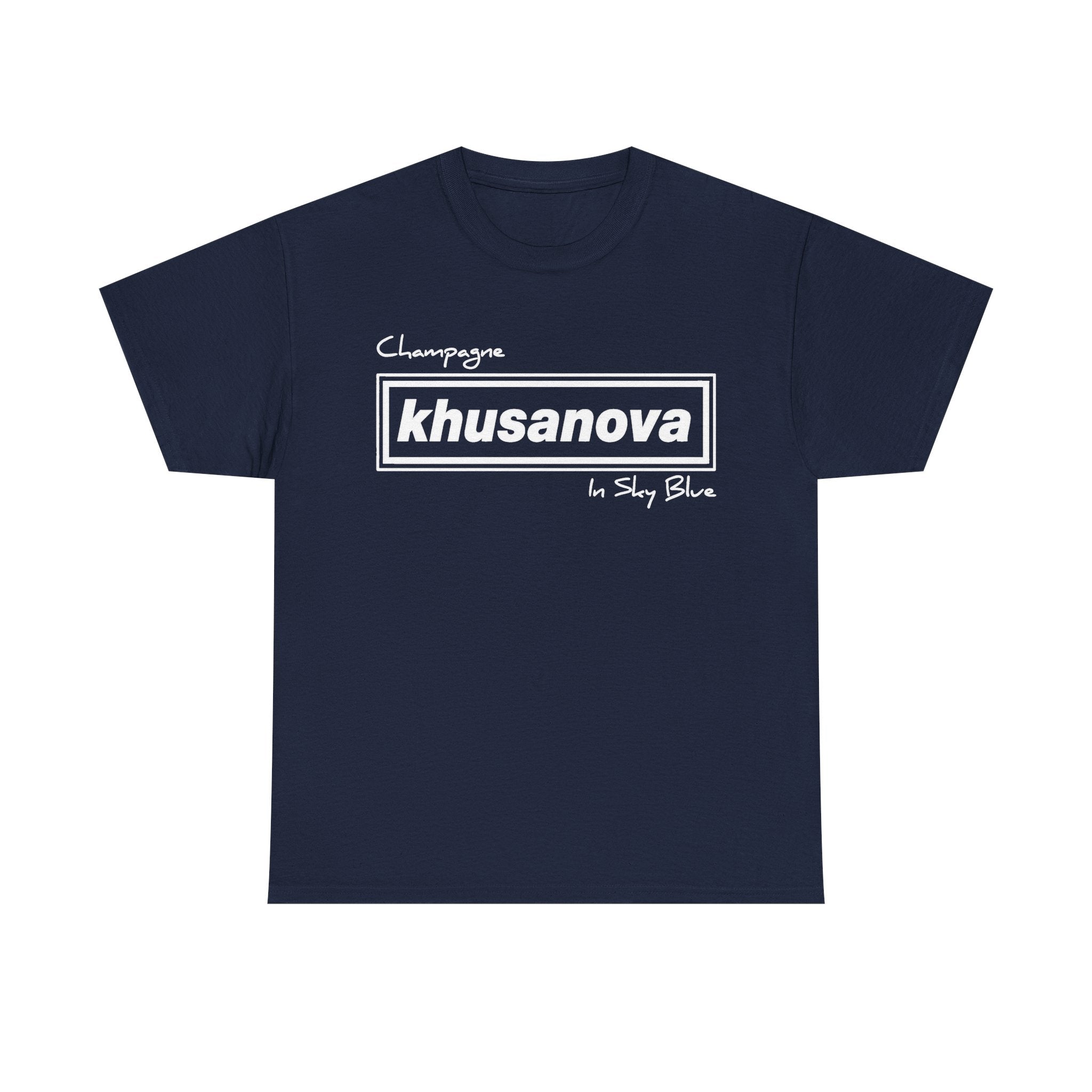 Khusanova Logo T-Shirt — Minimal Black Graphic Tee