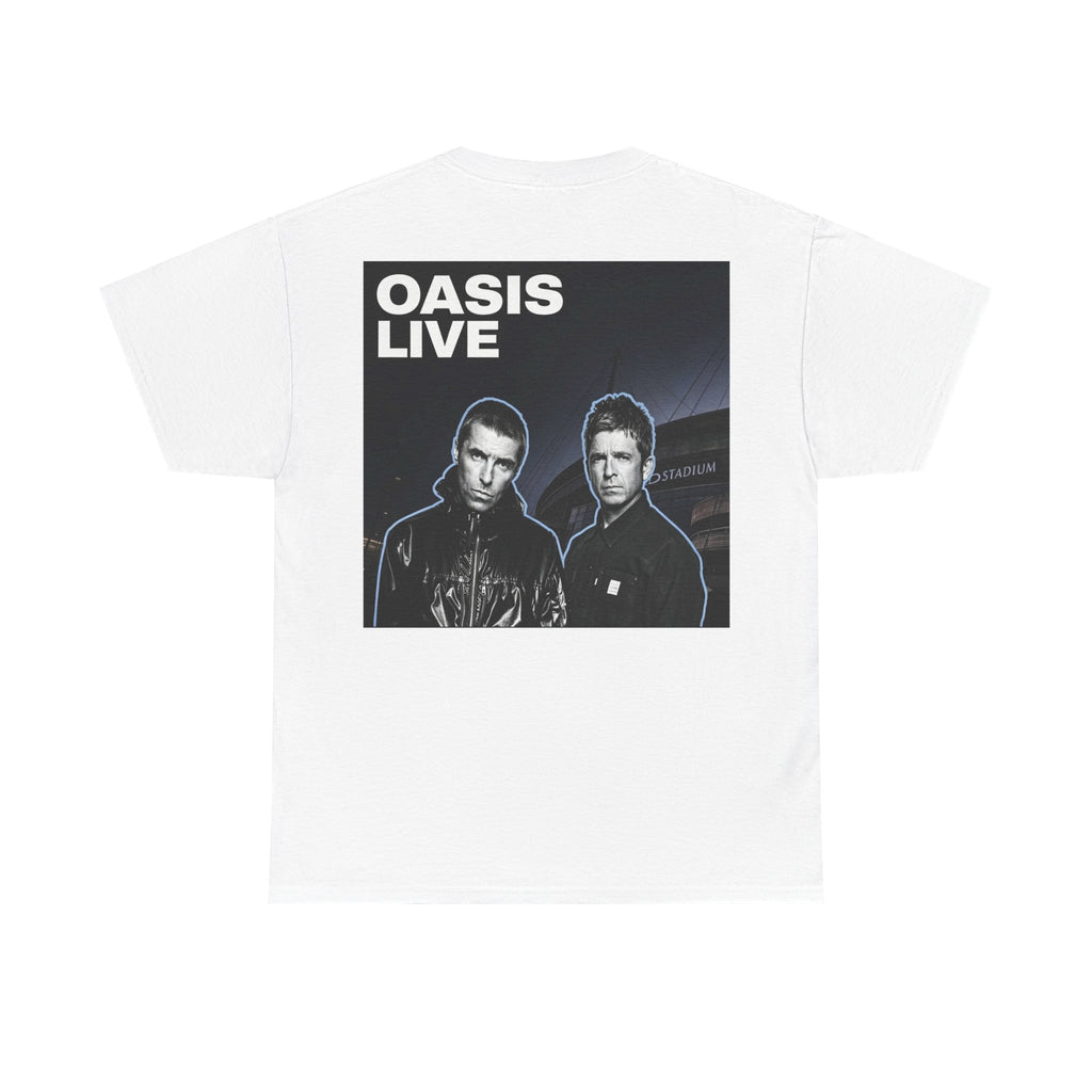 Oasis Live Graphic Tee — Retro Band Logo Concert T‑Shirt