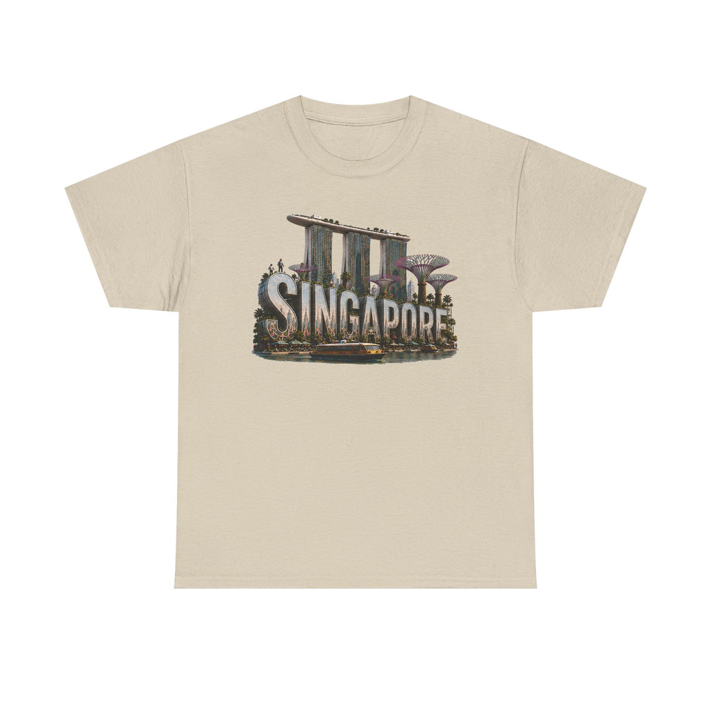 Singapore Skyline T-Shirt — Marina Bay Sands & Supertree Graphic Tee