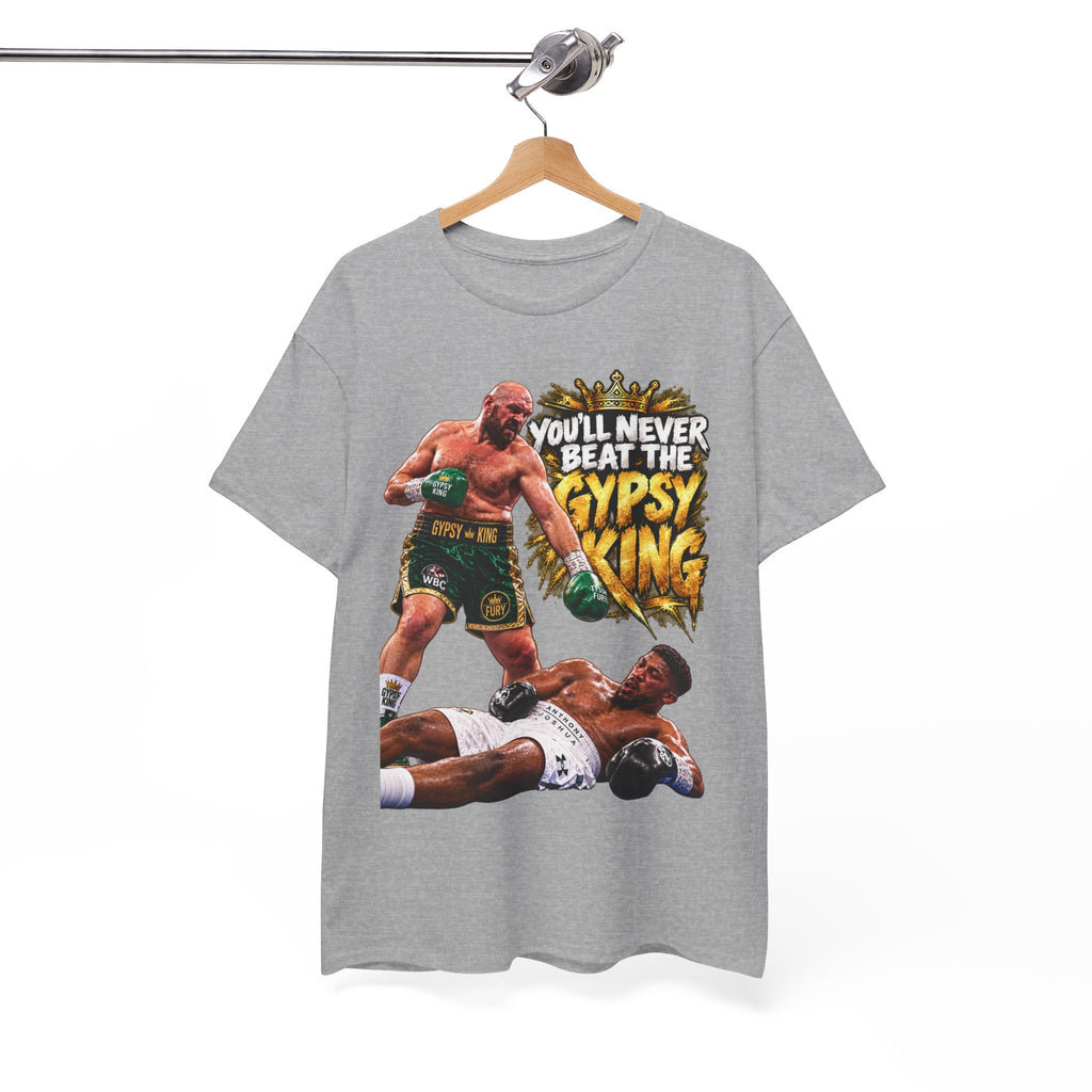 Boxing Graphic Tee – "You'll Never Beat the Gypsy King" Fight Shirt
