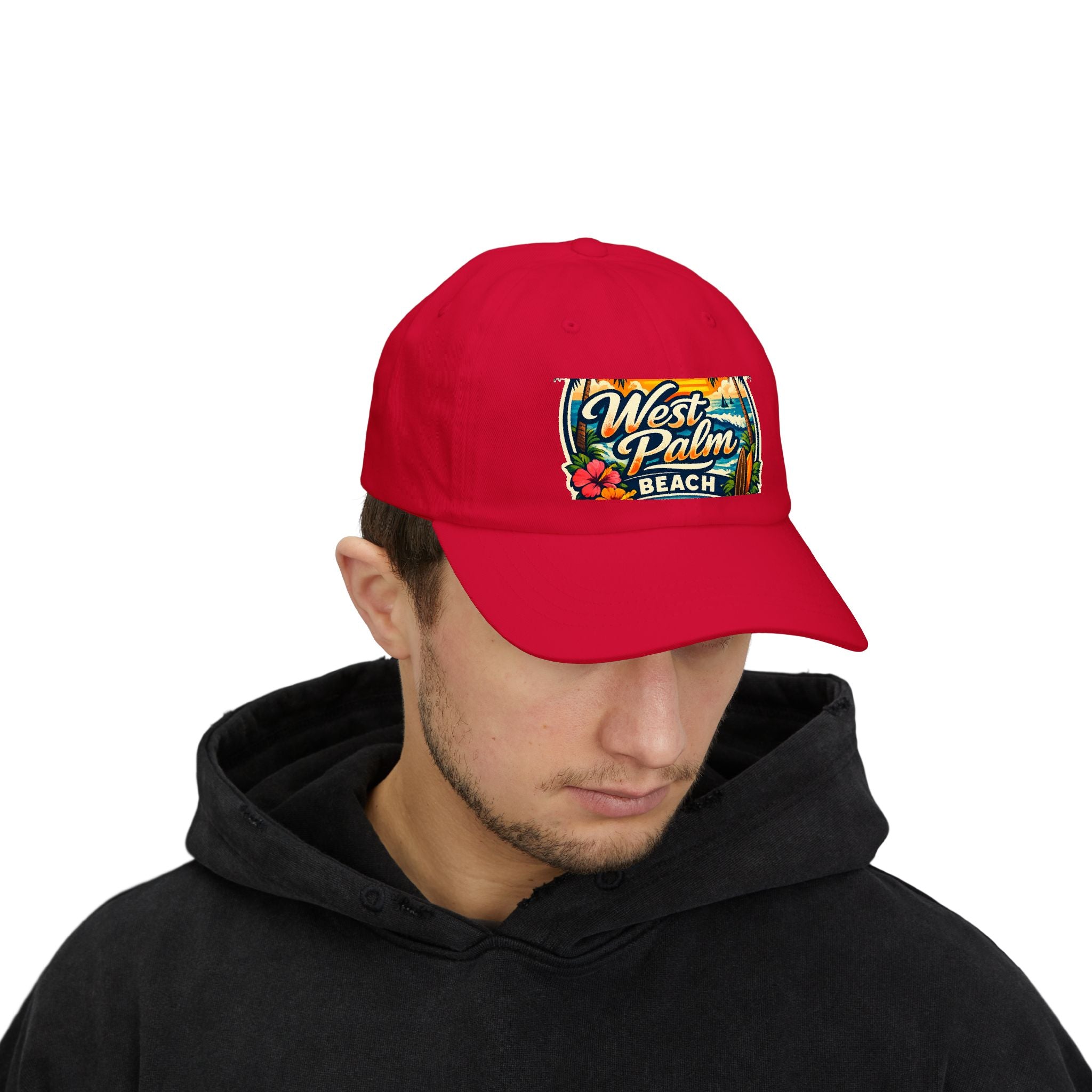 West Palm Beach Dad Cap — Vintage Surfboard Floral Beach Hat