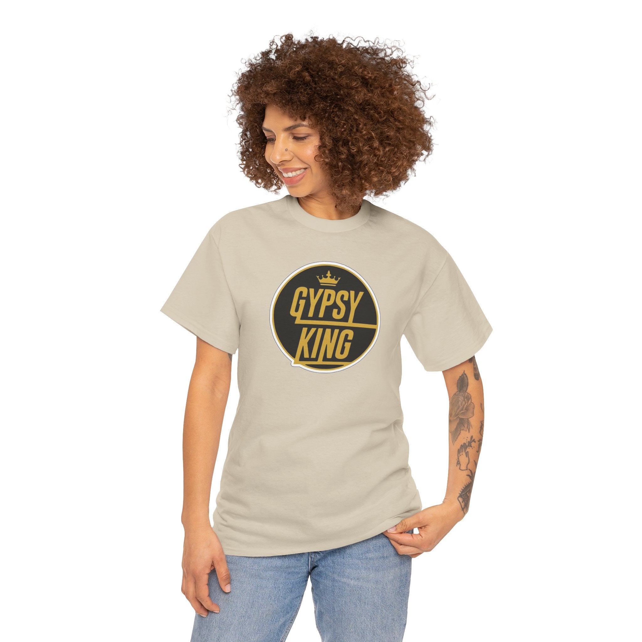 Gypsy King Graphic Tee — Retro Black & Gold Crown Logo T‑Shirt
