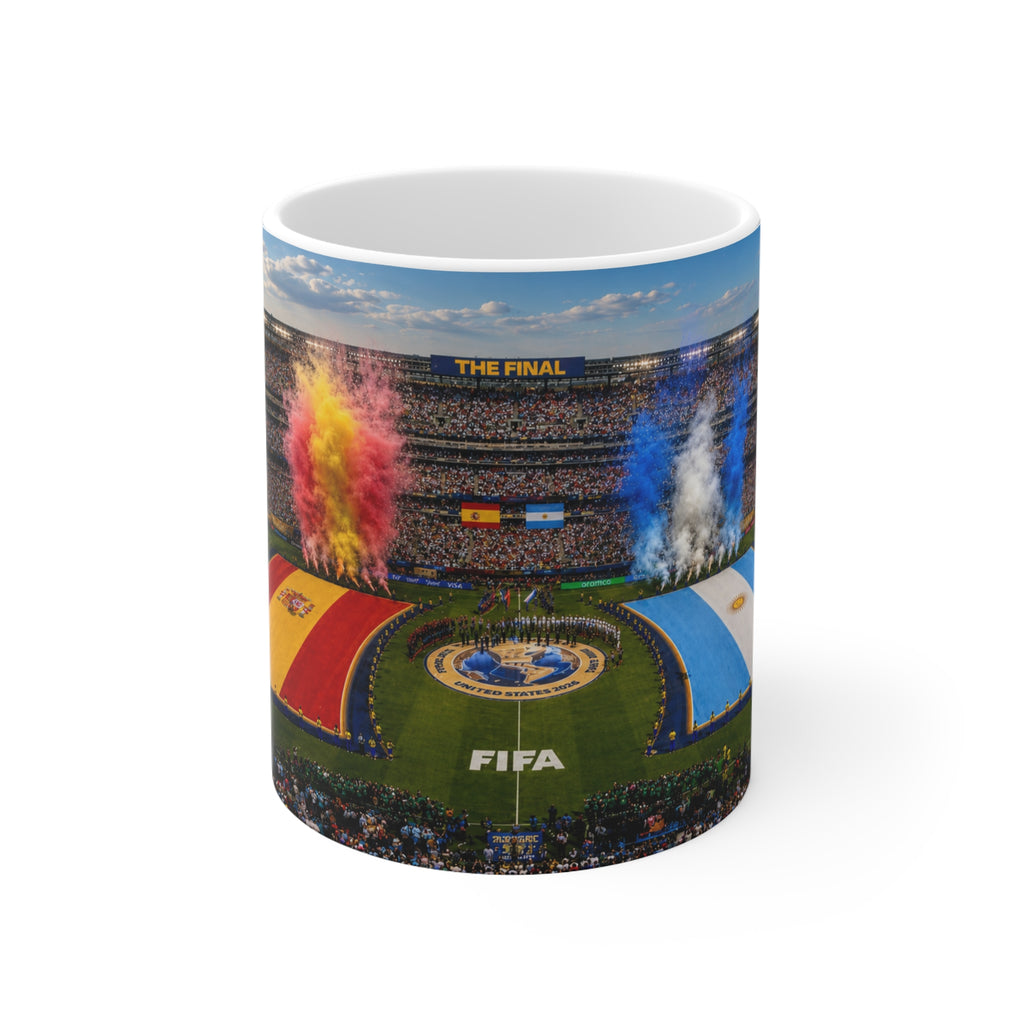 FIFA World Cup Final 2026 Stadium Photo Mug — National Flags & Opening Ceremony 11oz/15oz