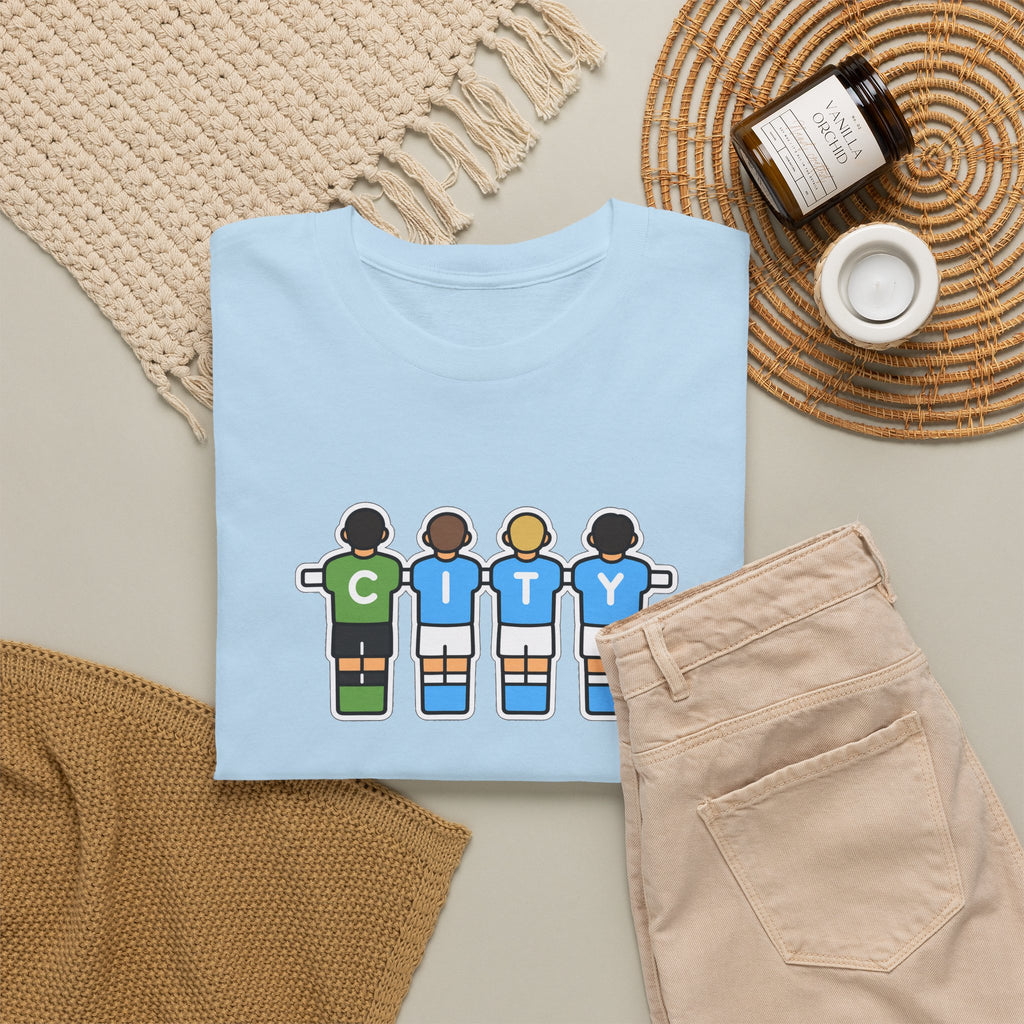 City Soccer Team Tee — Retro Foosball Players Graphic T-Shirt