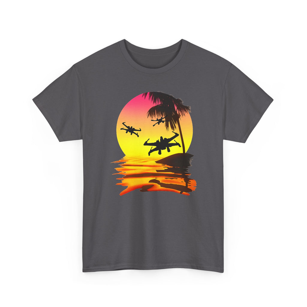 Star Wars X-Ring Sunset Beach Plane T-Shirt