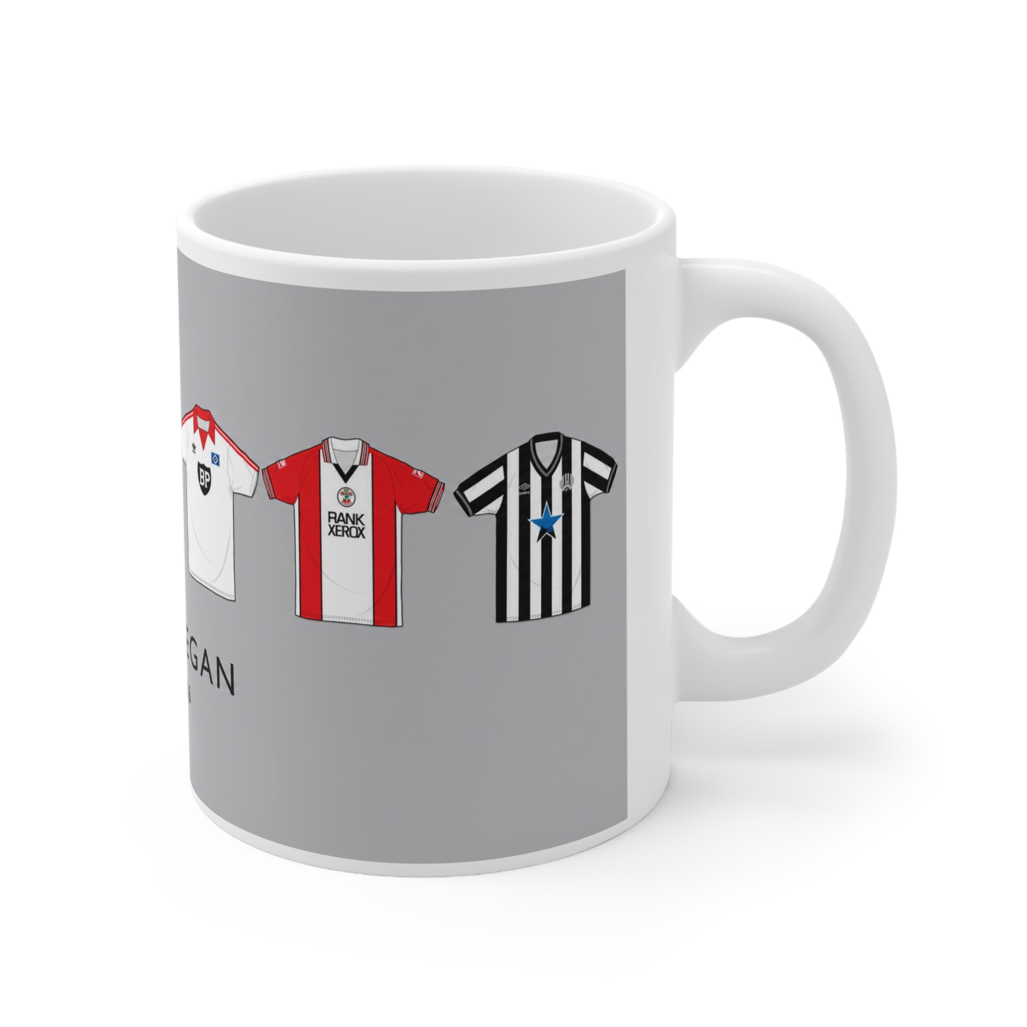 The Shirts of Kevin Keegan Memorial Football Jersey Mug — Ceramic Coffee Cup (11oz & 15oz)