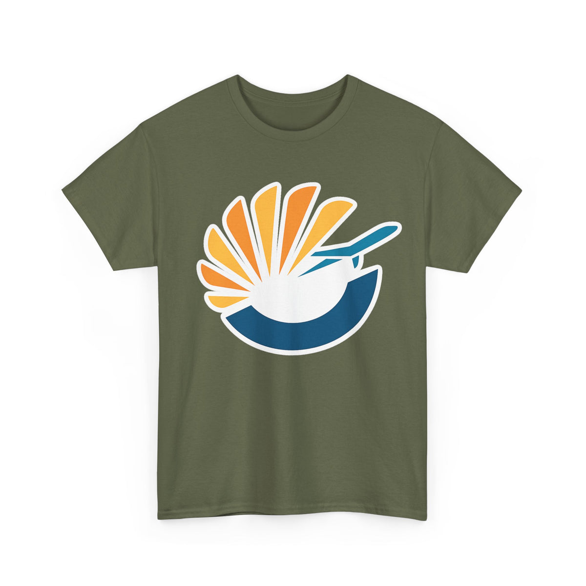 Orlando MCO Airport Sunflight Cotton T-Shirt – Airplane Logo Tee for Pilots & Travelers