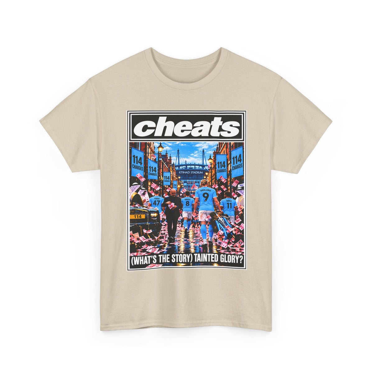 Cheats “What’s the Story? Tainted Glory?” Sports Graphic Cotton T-Shirt