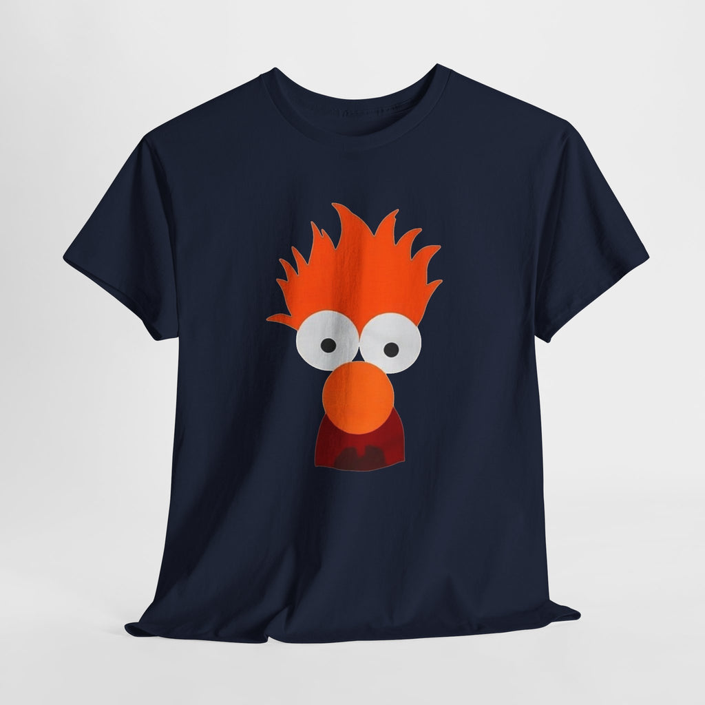 Beaker-Inspired Graphic Tee — Cute Orange Muppet Face T-Shirt