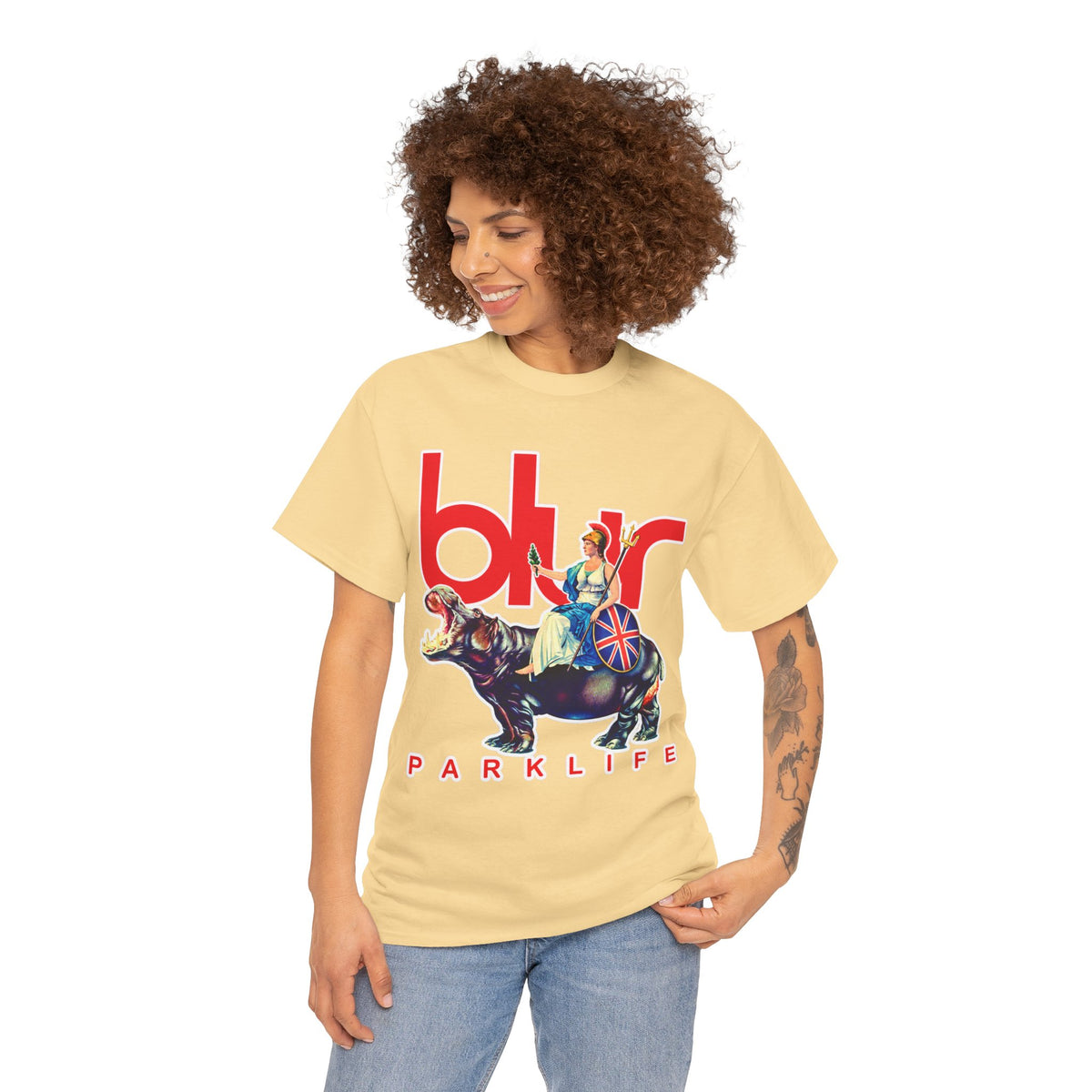 Blur PARKLIFE British Bulldog Graphic Cotton T-Shirt