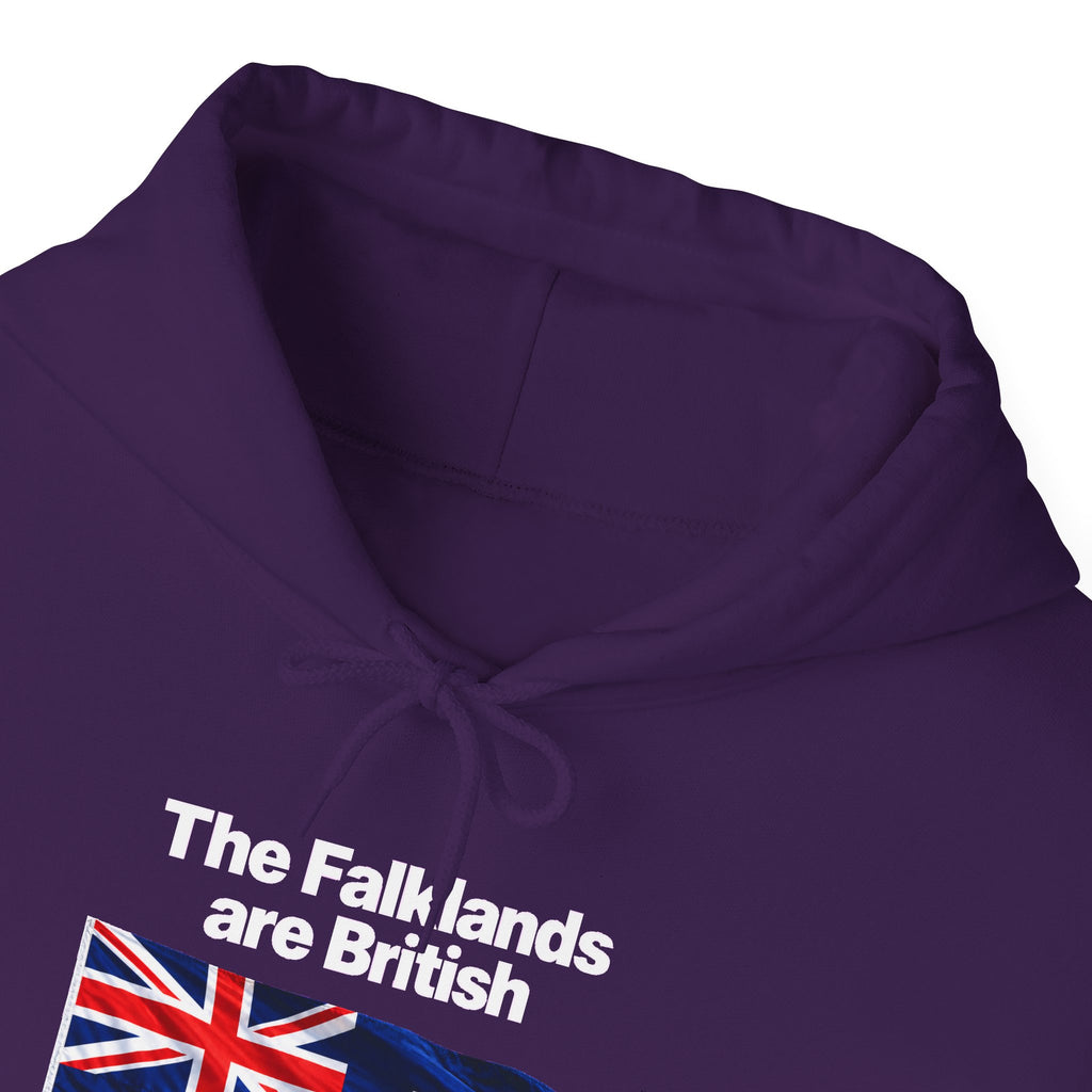 Falklands Are British Hoodie – Bilingual 'Las Malvinas son británicas' Flag Pullover