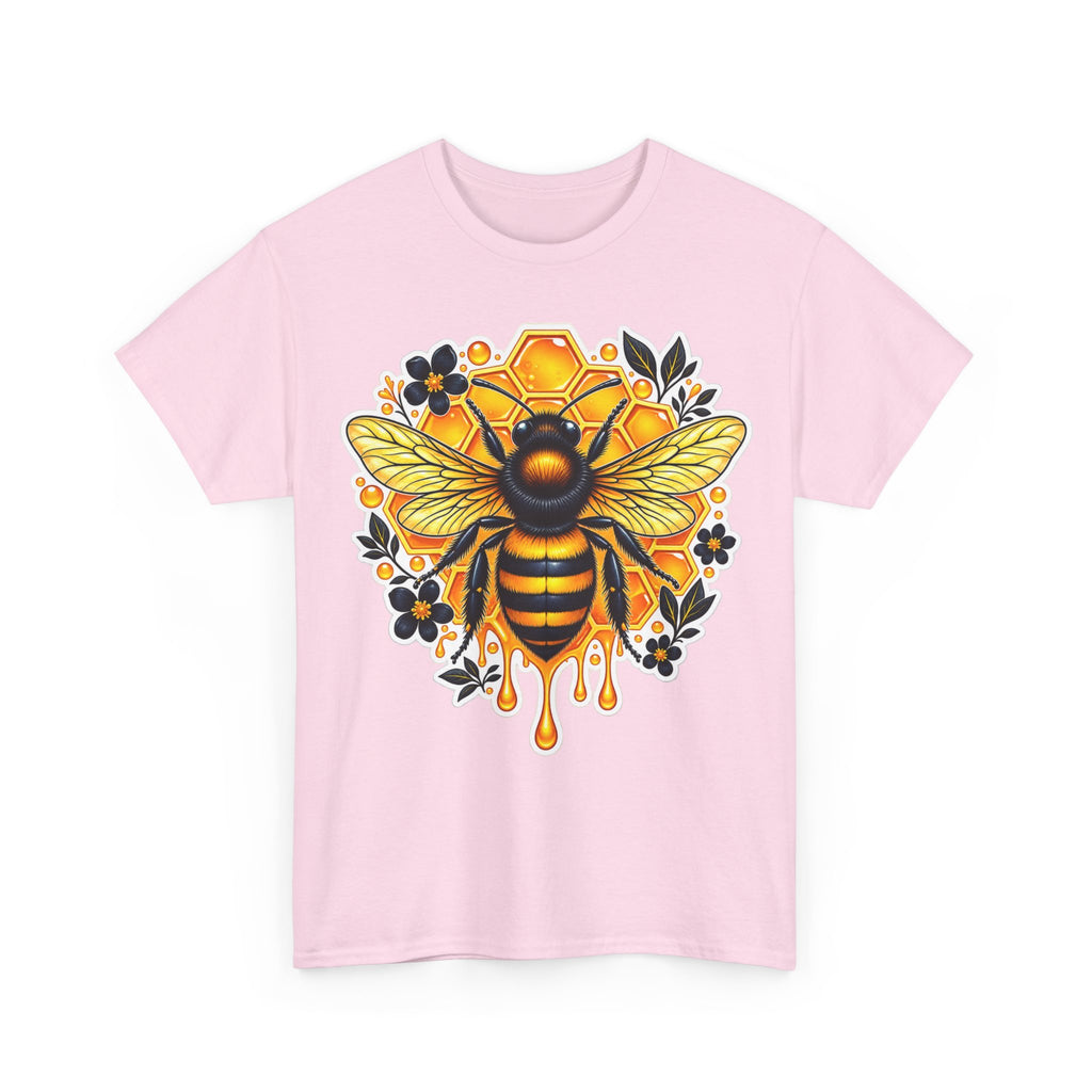 Manchester Bee Honeycomb T‑Shirt — Floral Dripping Honey Graphic Tee