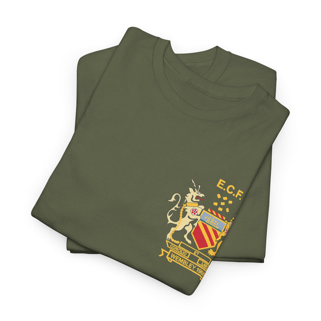 Manchester United Wembley 1968 Heraldic Crest Tee — Vintage Coat of Arms Chest Print
