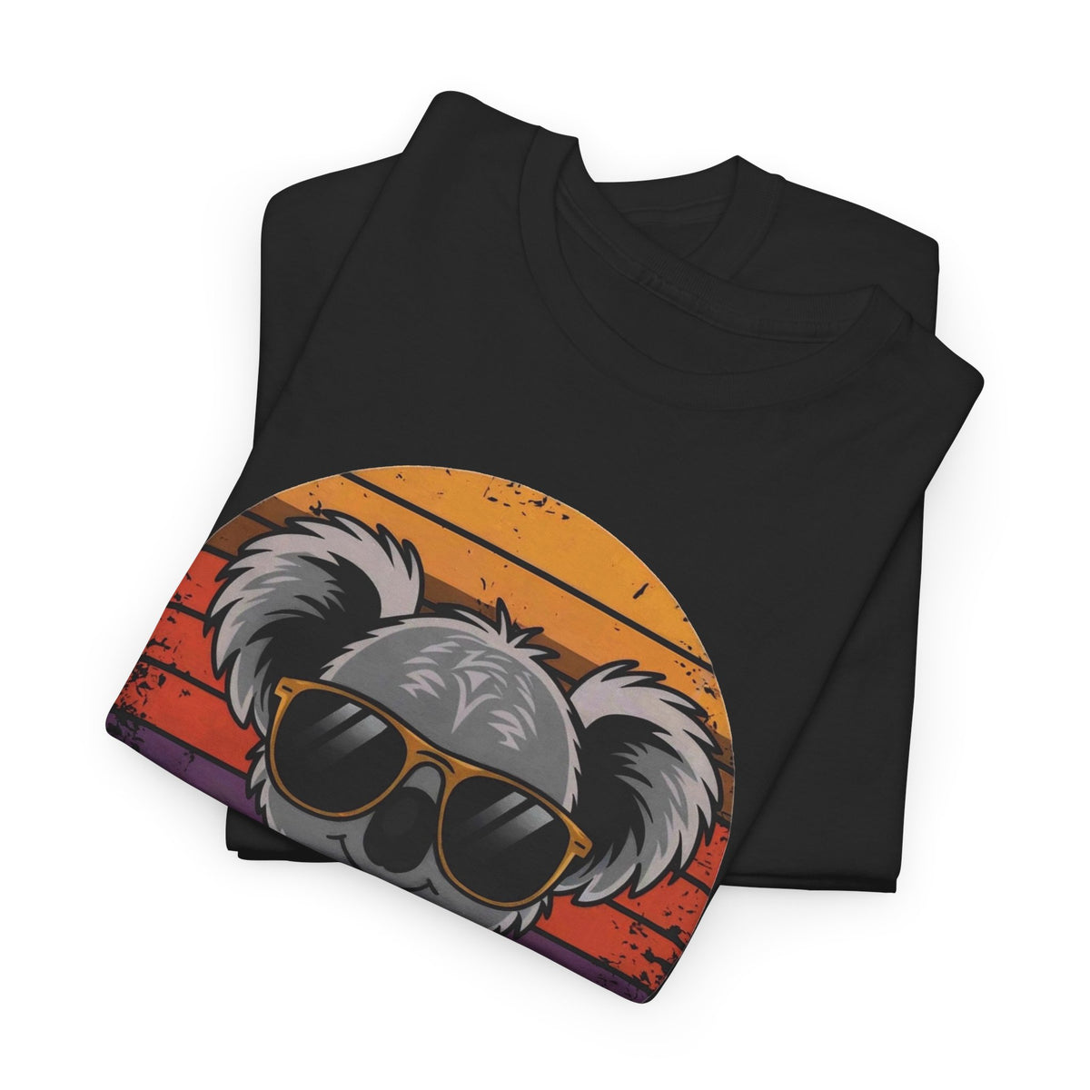 Stay Cool Koala Cotton T-Shirt — Vintage Sunset Sunglasses Tee