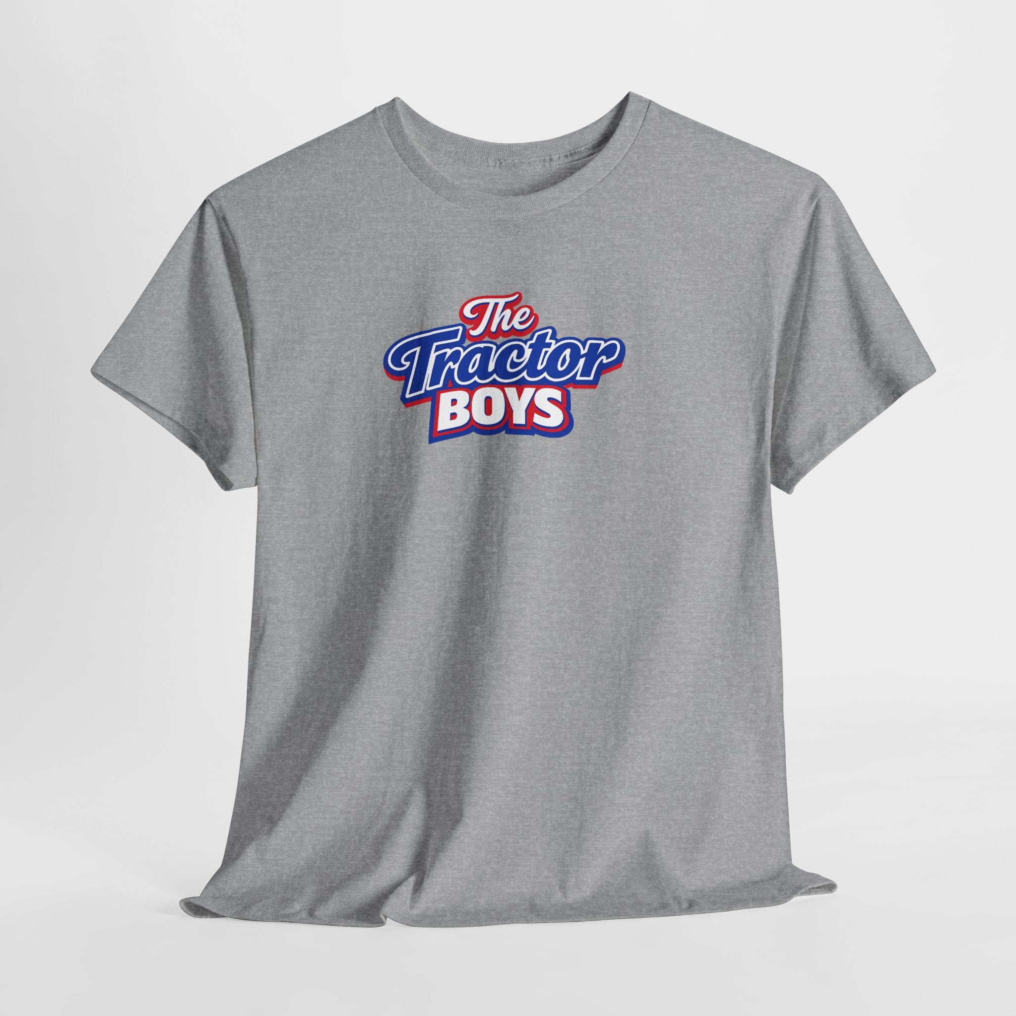 The Tractor Boys T-Shirt — Retro Blue & Red Logo Tee