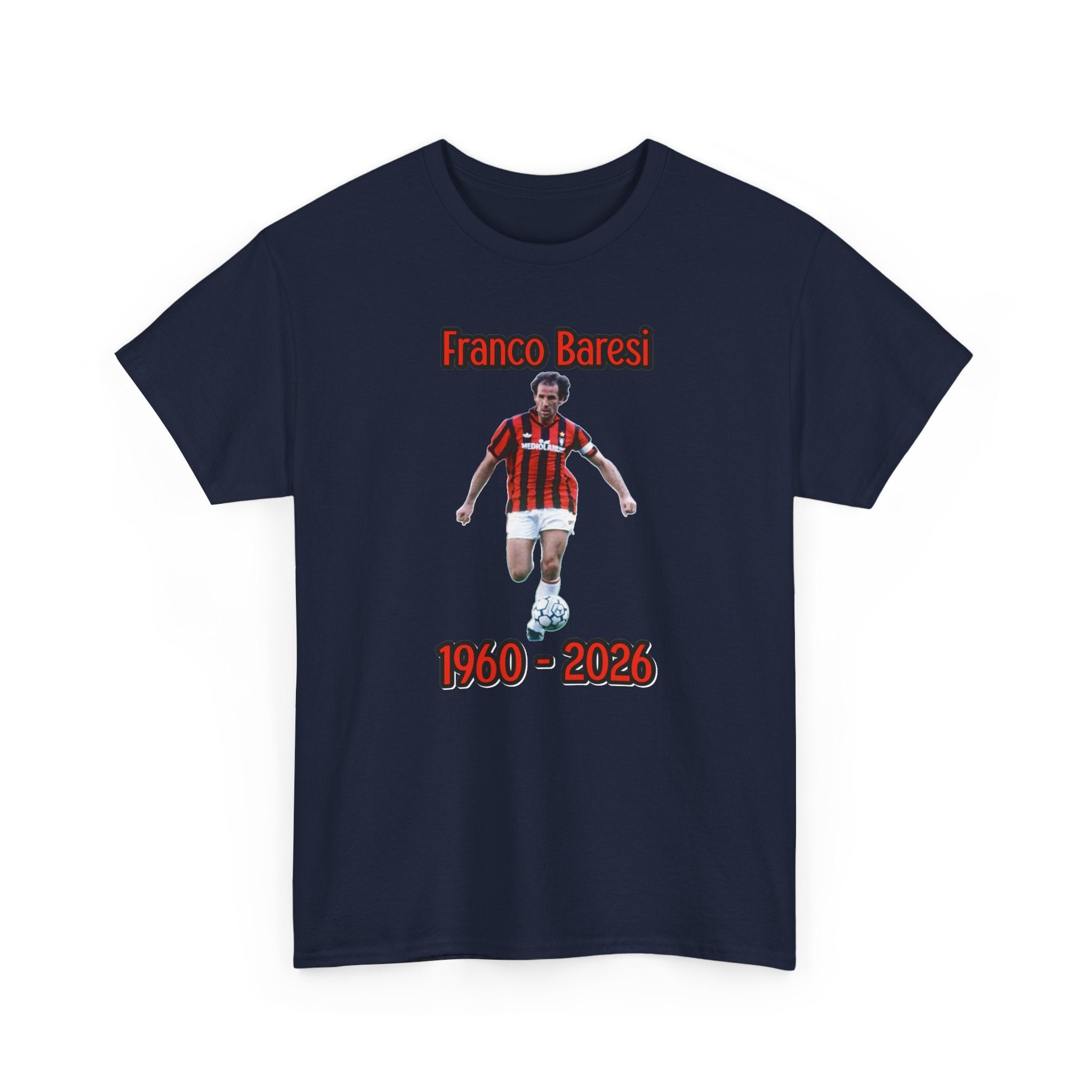 Franco Baresi 1960–2023 Memorial Soccer Tribute Tee