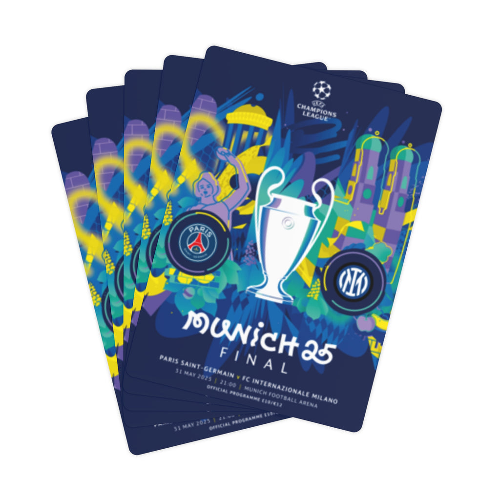 2025 Champions League Final Programme Cover Inspired Playing / Poker Cards