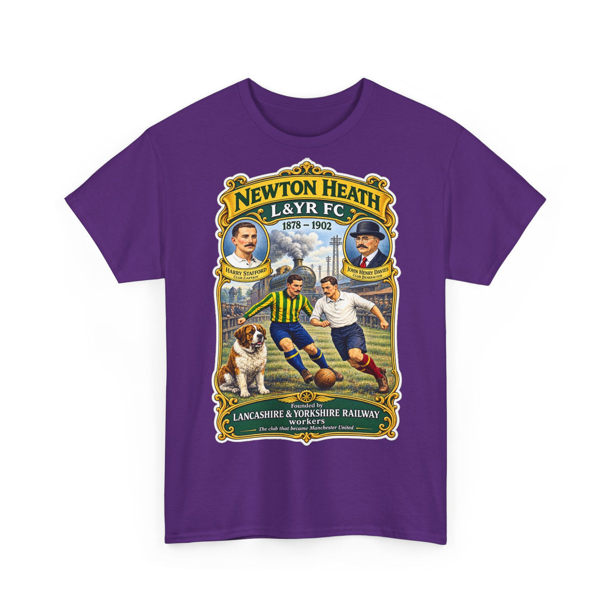 Newton Heath L&YR FC Vintage Football Tee — Lancashire & Yorkshire Railway Soccer Shirt