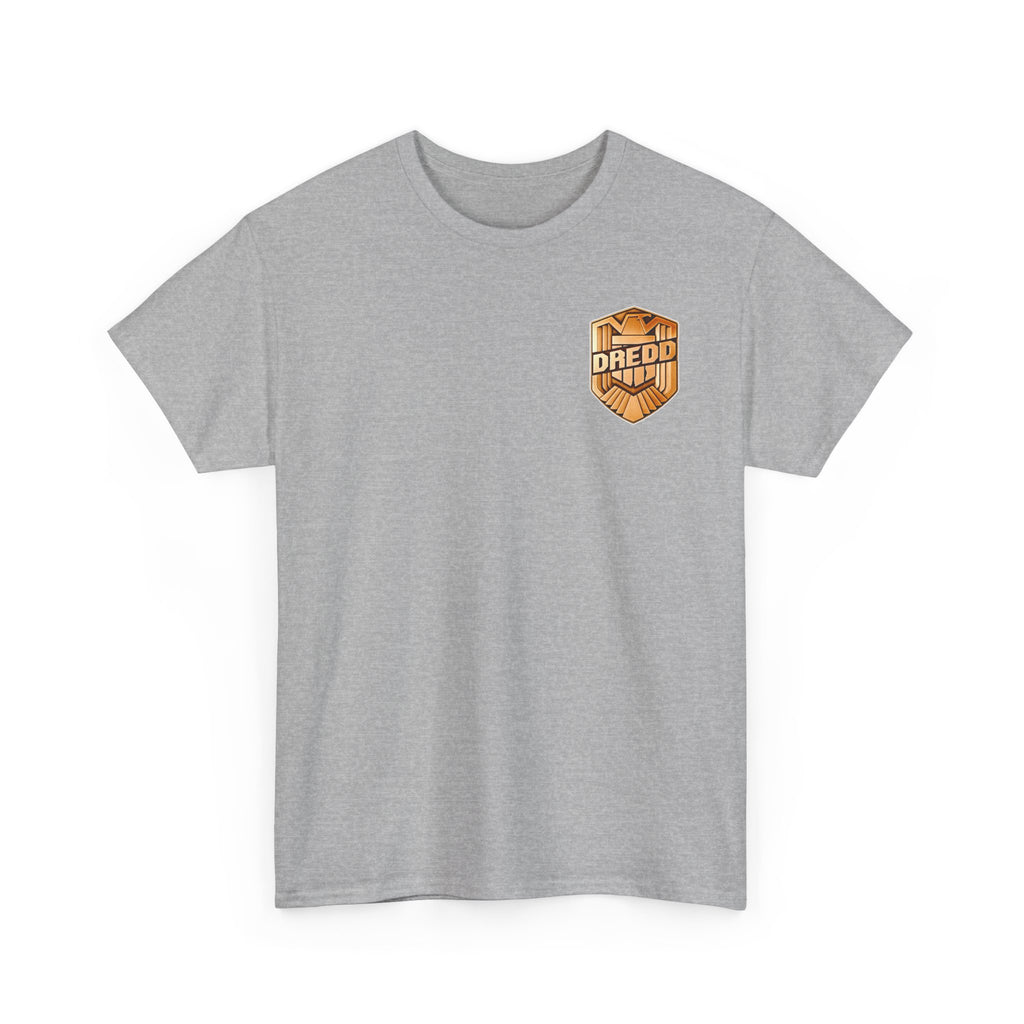 Dredd Shield Badge T-Shirt — Retro Law Enforcement Logo Tee