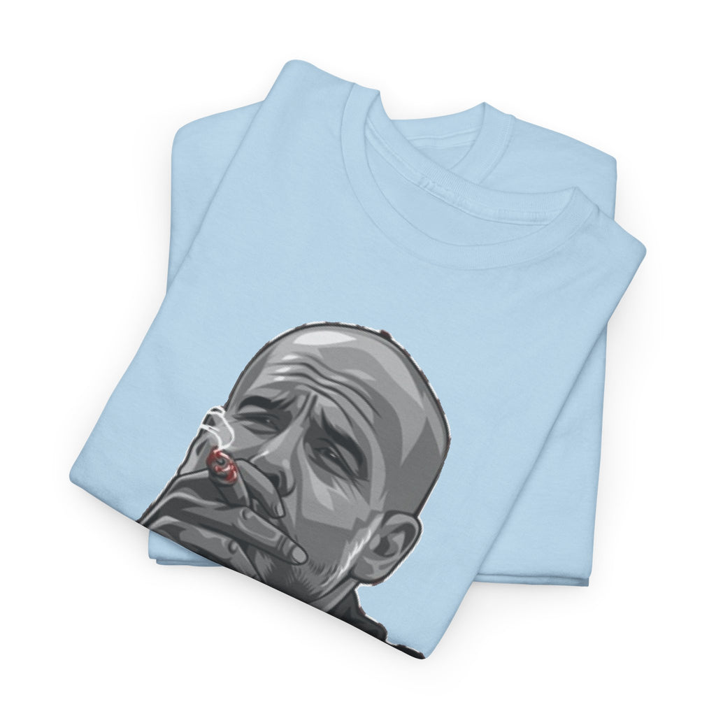 Pep Guardiola Smoking Portrait T‑Shirt — Moody Graphic Tee