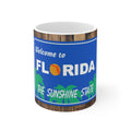 Florida 'Welcome to Florida - The Sunshine State' Ceramic Coffee Mug (11oz, 15oz)