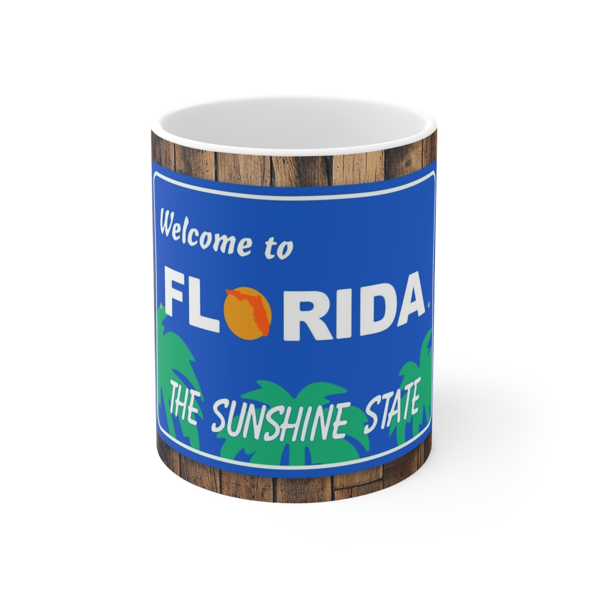 Florida 'Welcome to Florida - The Sunshine State' Ceramic Coffee Mug (11oz, 15oz)