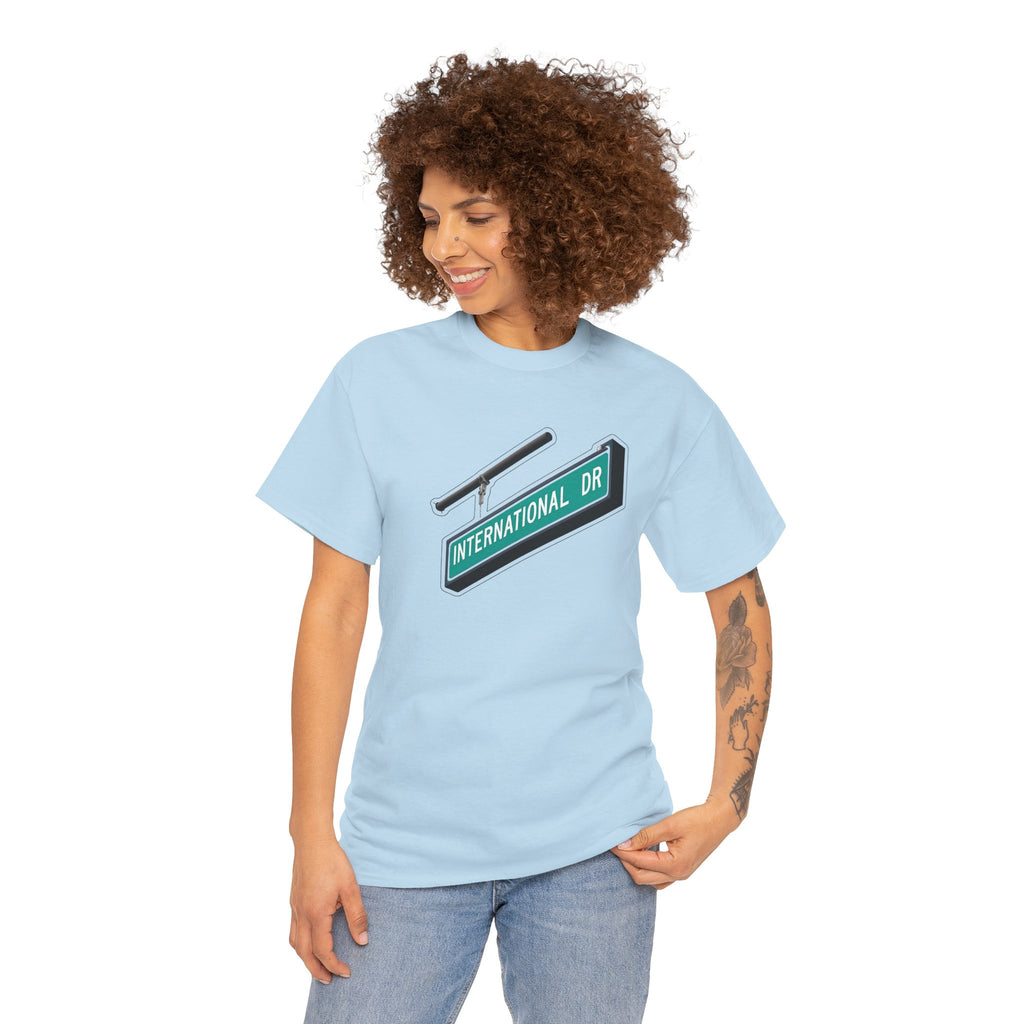International Dr Street Sign Cotton T-Shirt